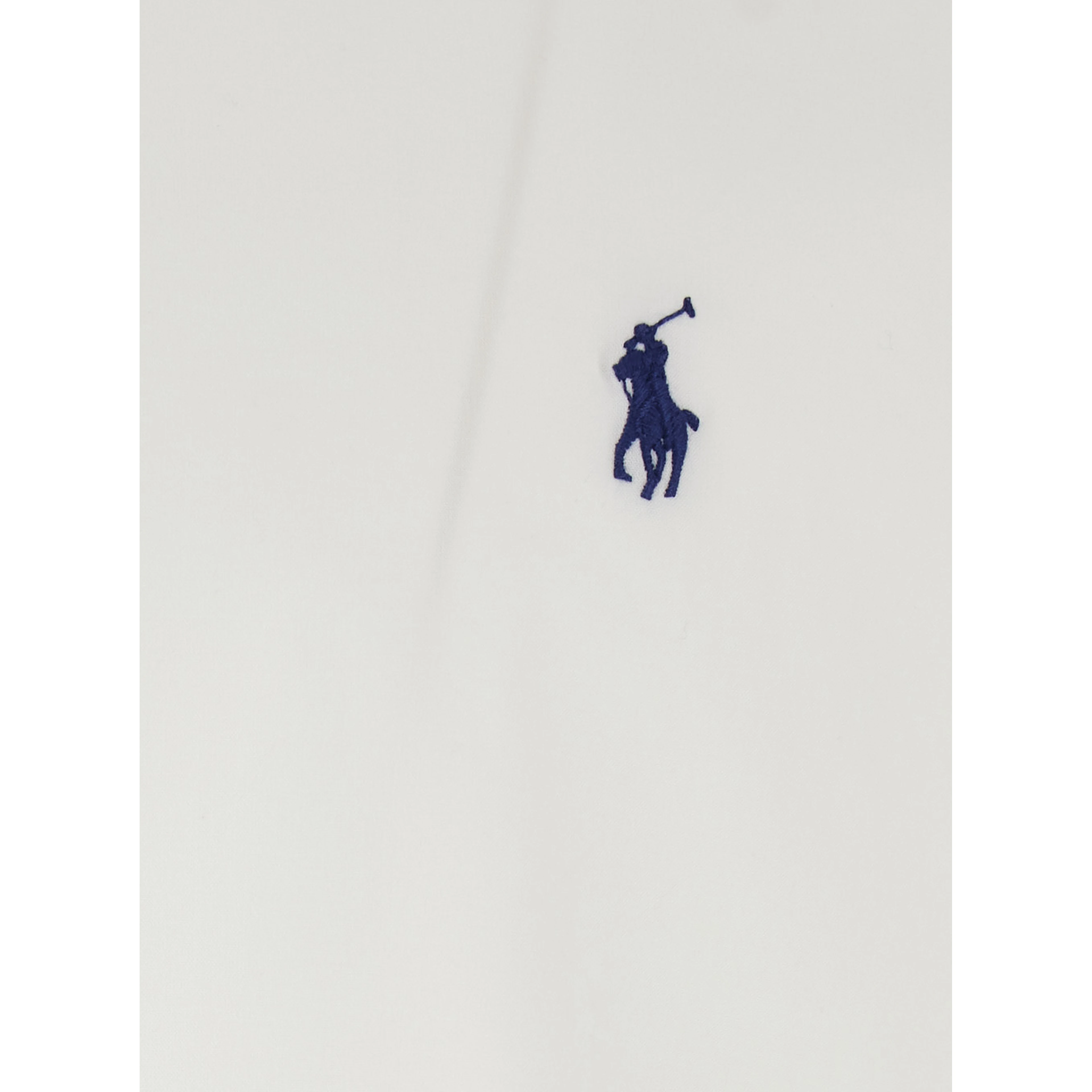 Slim Fit White shirt with button-down collar and Pony embroidery on the Front in stretch cotton for men