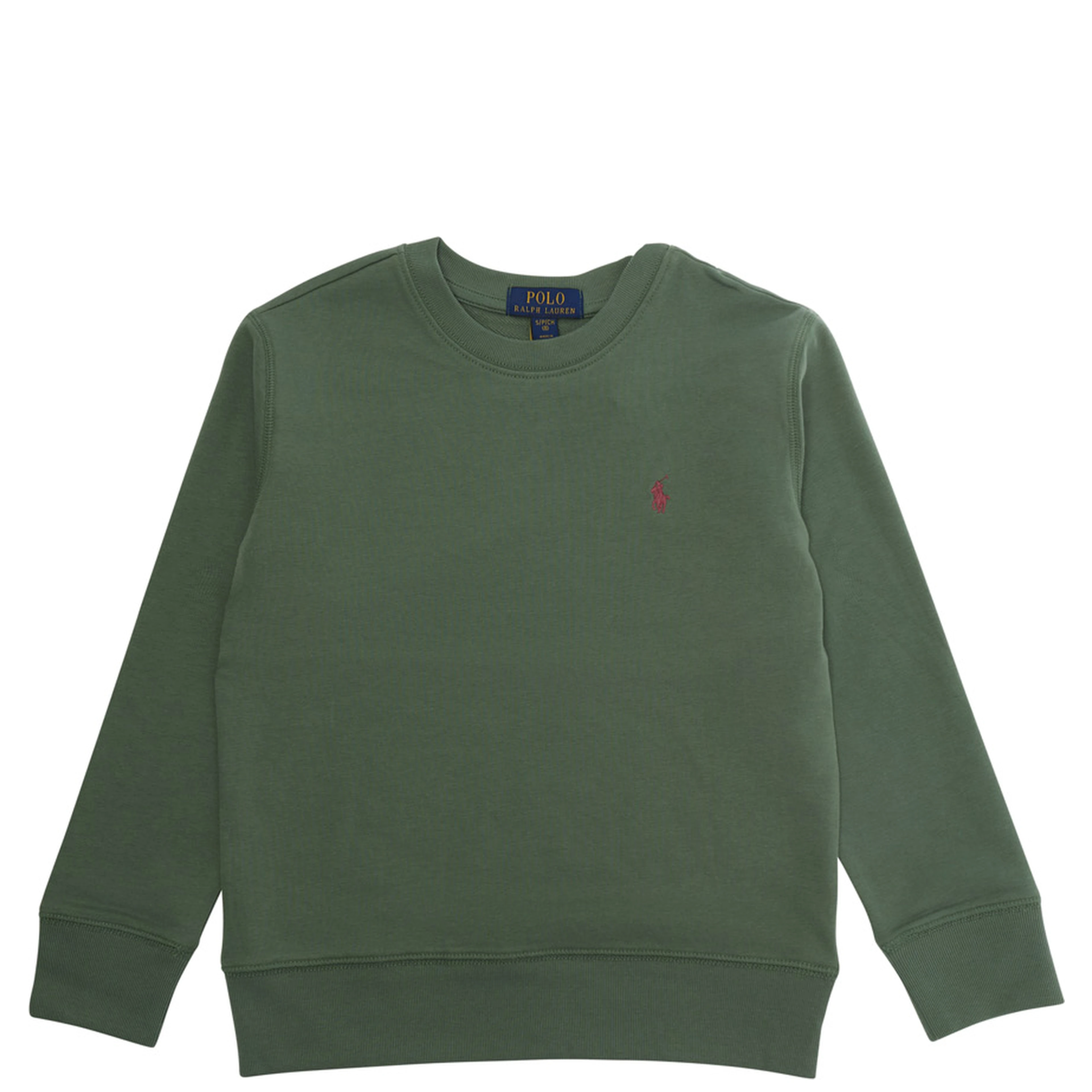 Green Sweatshirt with Pony on the front and long sleeves in cotton Boy