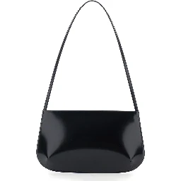 BRA BAG in elegant design with zip closure, in Leather, Black, women