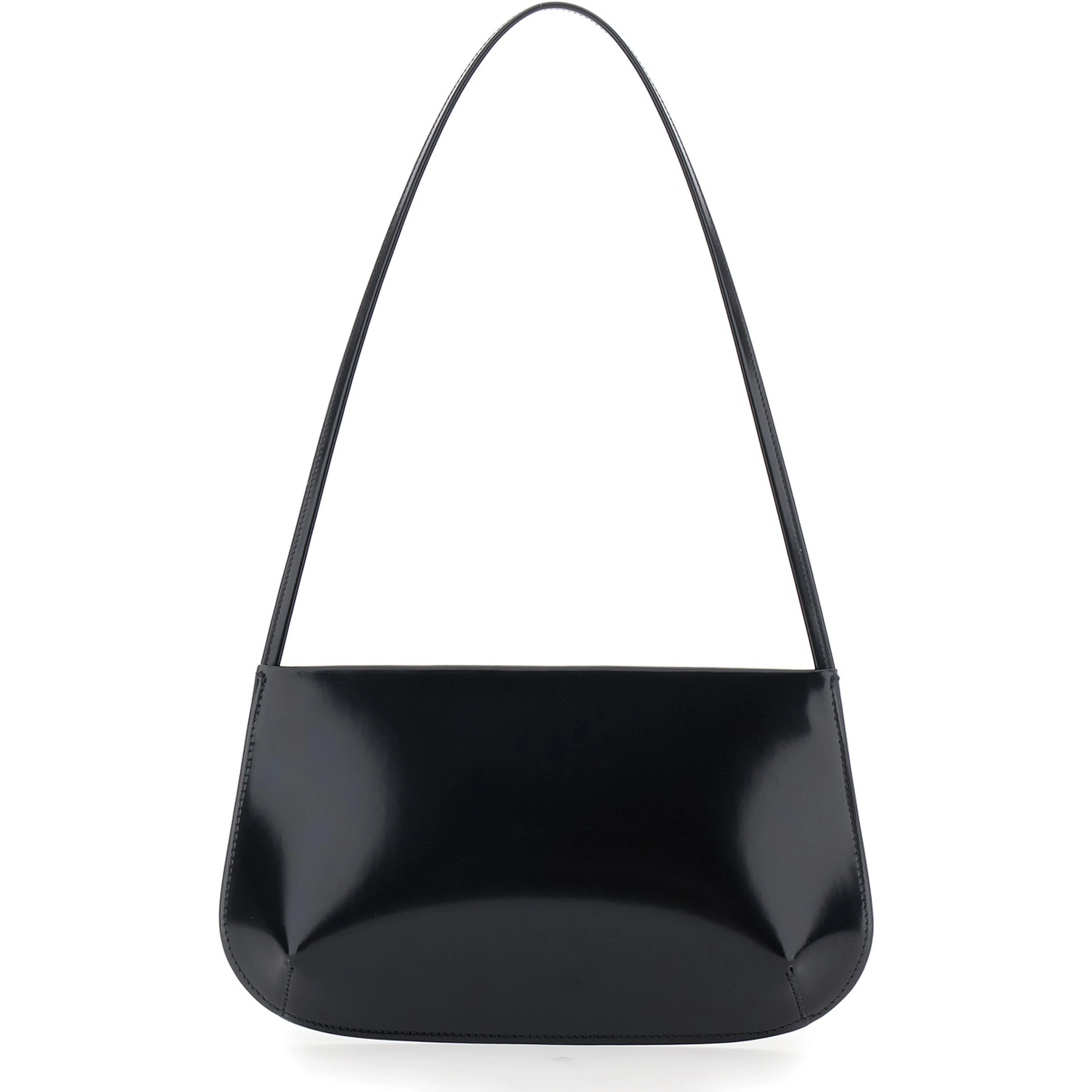BRA BAG in elegant design with zip closure, in Leather, Black, women