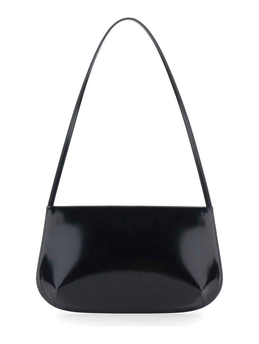 BRA BAG in elegant design with zip closure, in Leather, Black, women