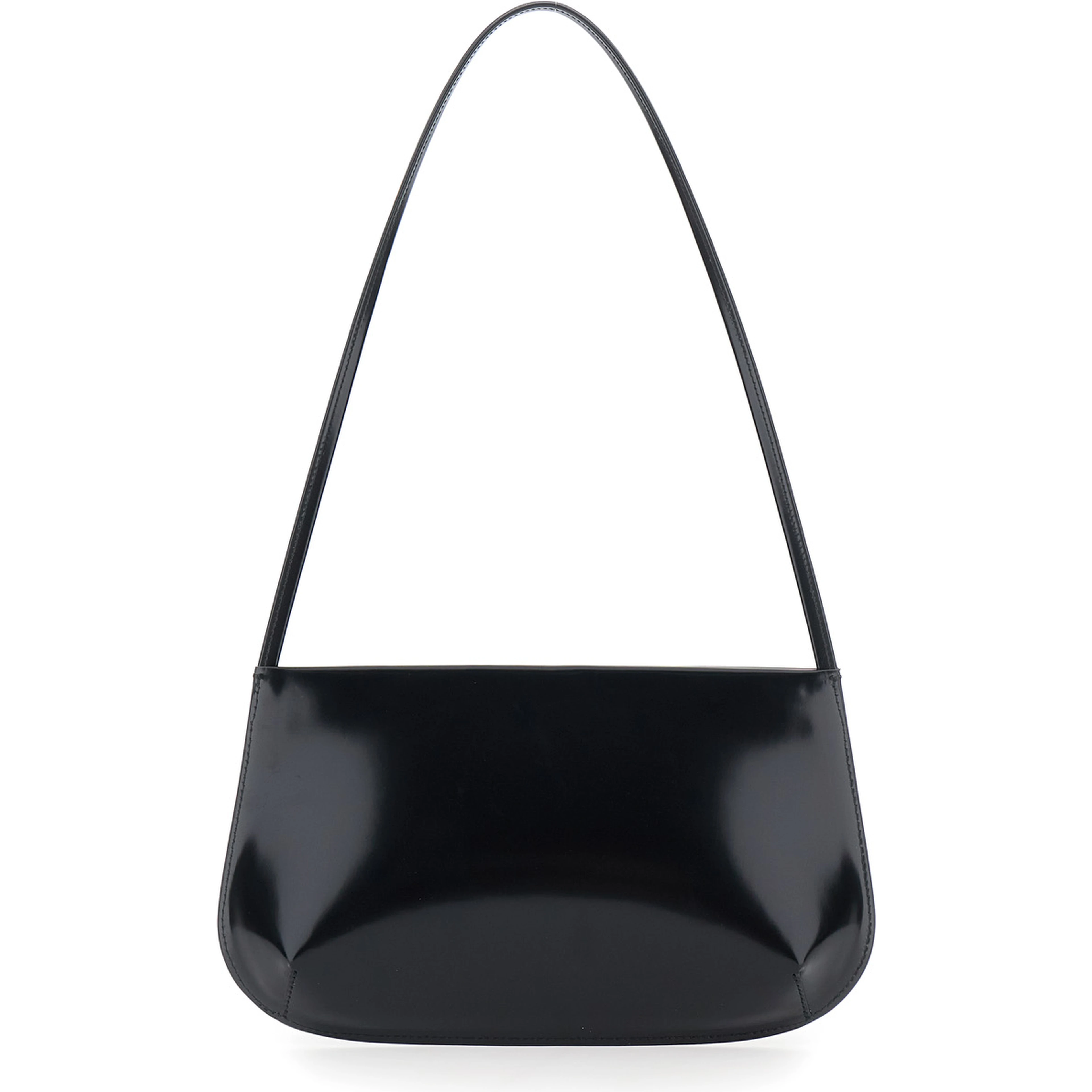 BRA BAG in elegant design with zip closure, in Leather, Black, women
