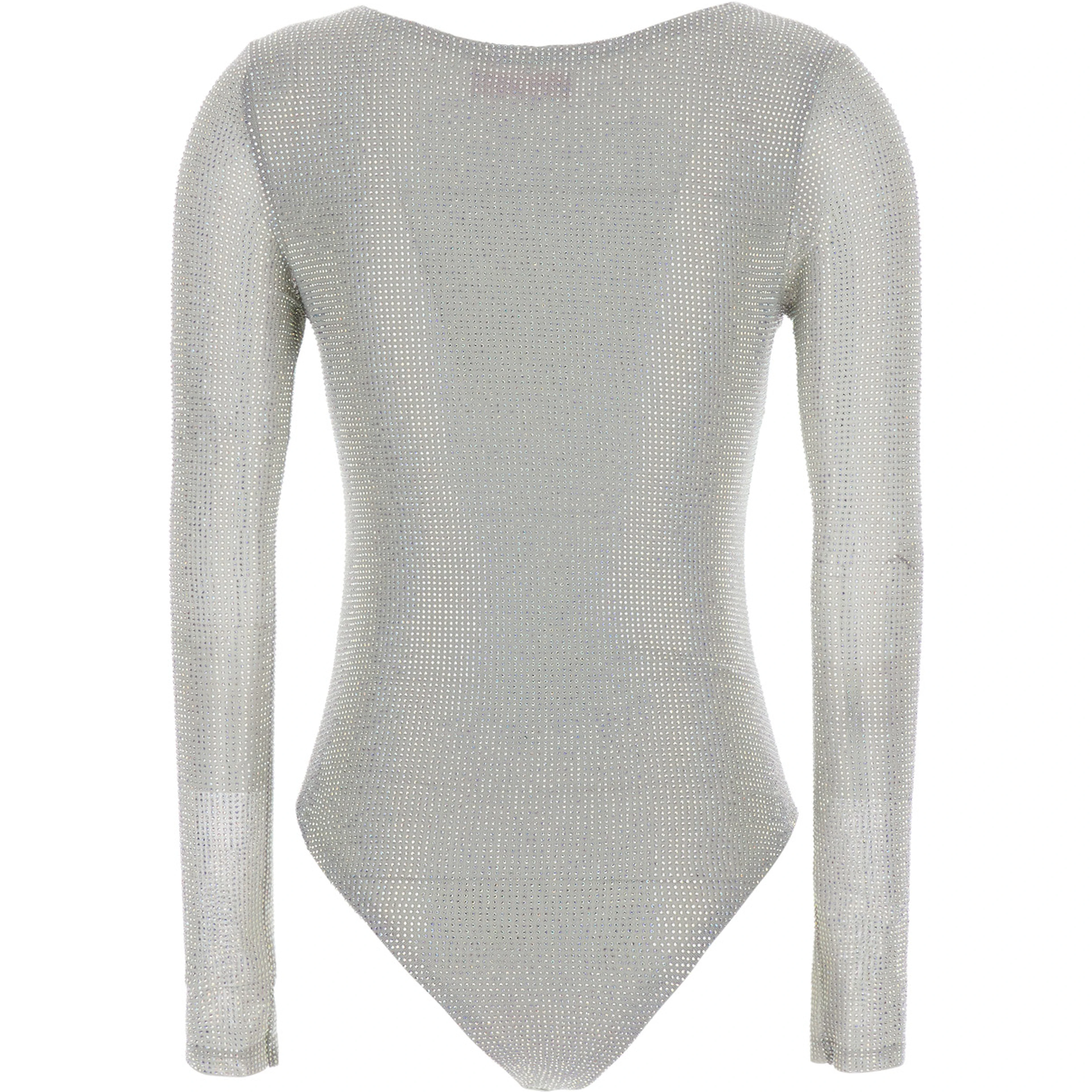 metallic Body with all-over applied rhinestones in fabric for women