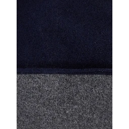Double beanie with 100% wool and blue unisex