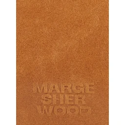 Soft Boston Brown Small Shoulder bag with Two Top Handles and Logo lettering on the Front in Suede for Women