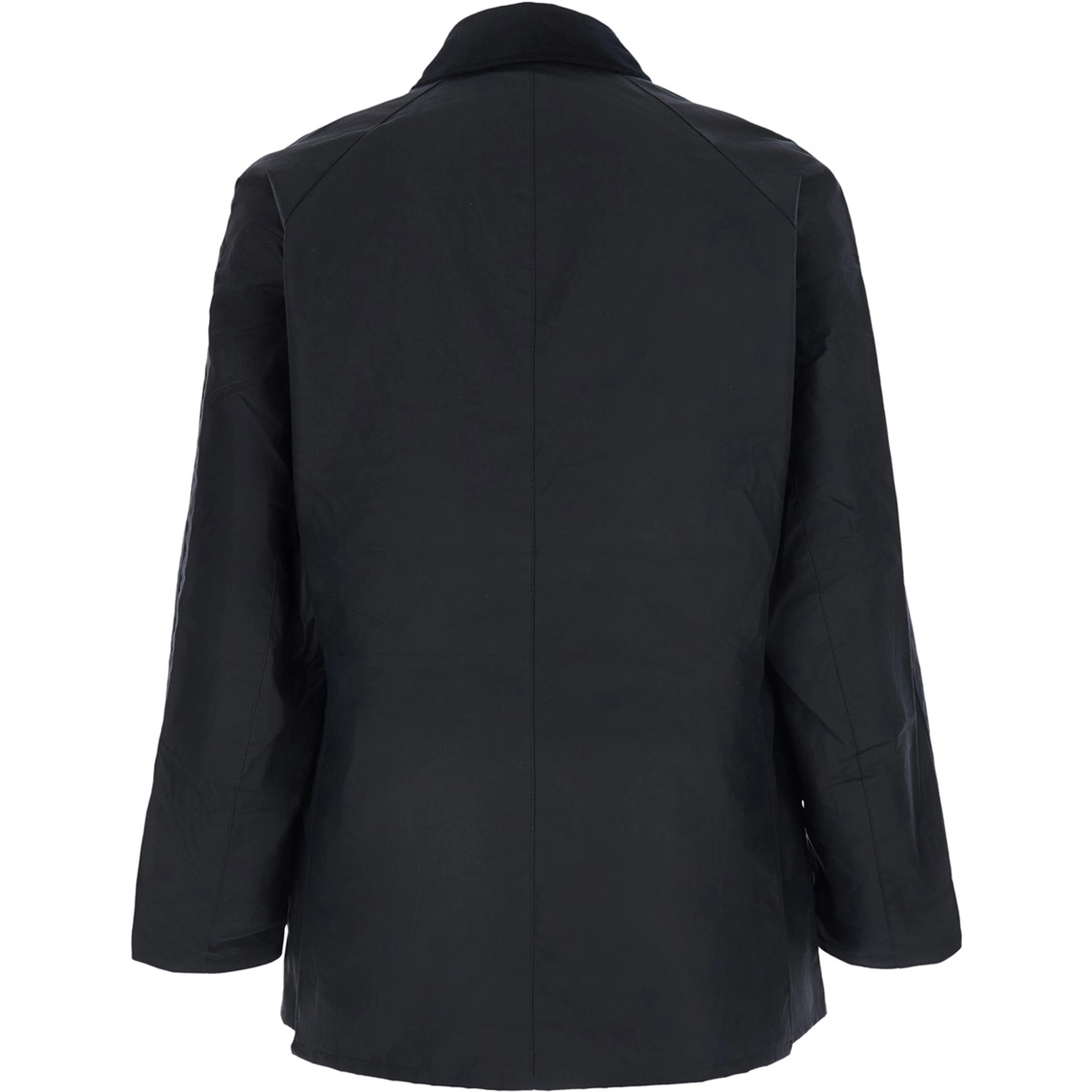 Ashby blue Jacket with classic collar and side pockets in waxed cotton for men