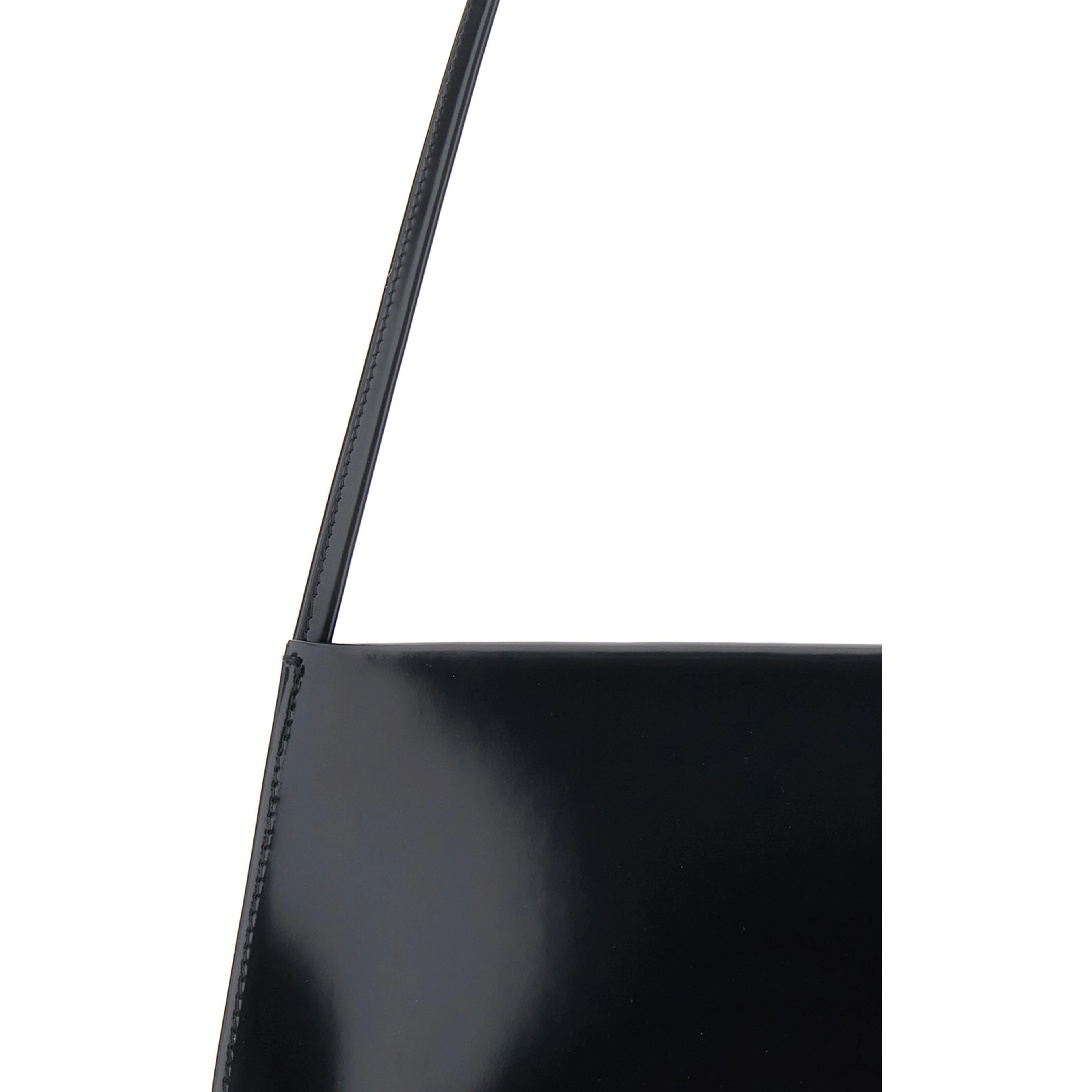 BRA BAG in elegant design with zip closure, in Leather, Black, women