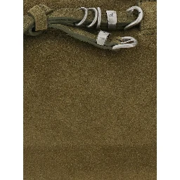 Grandma Used green Shoulder bag with adjustable strap on the front in suede for women