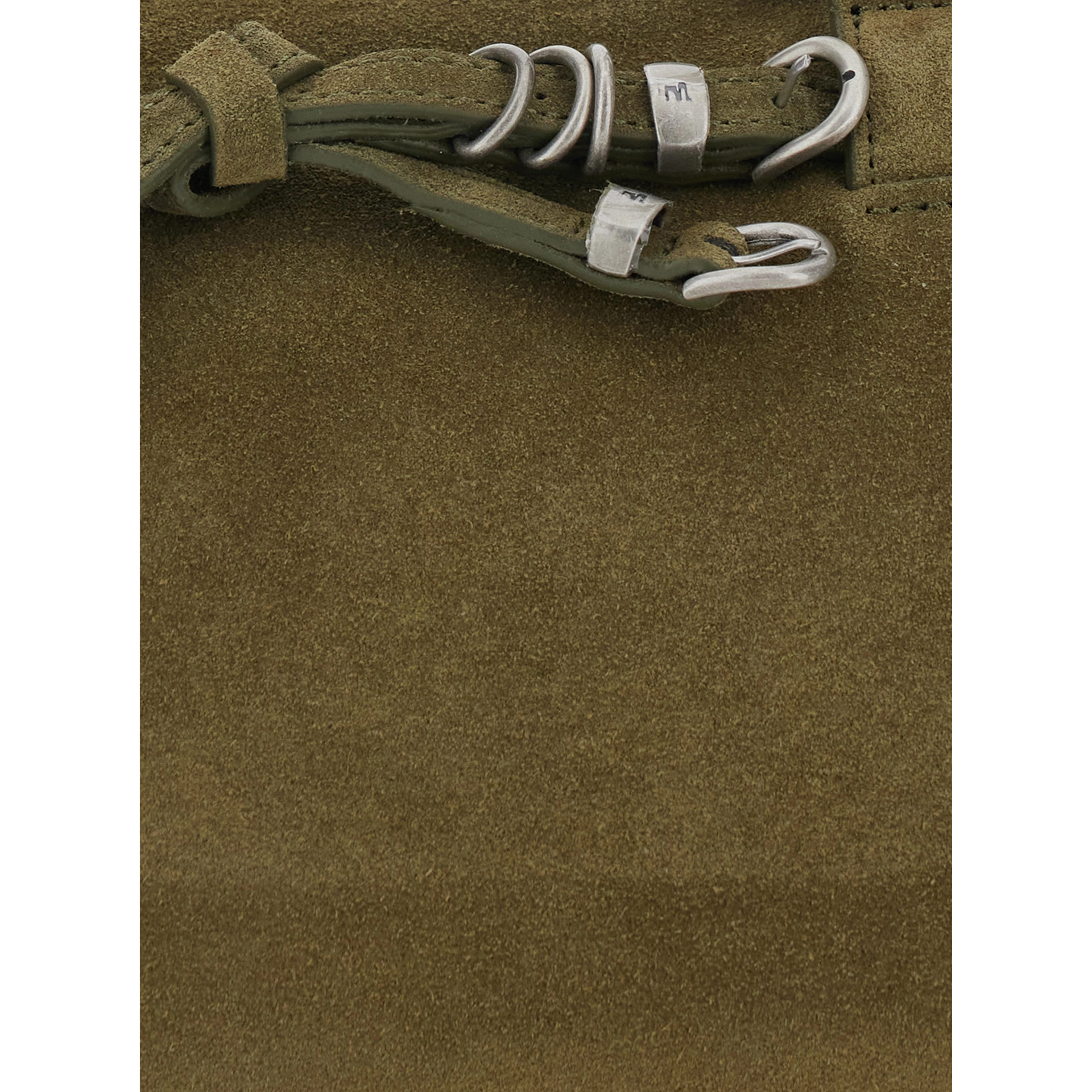 Grandma Used green Shoulder bag with adjustable strap on the front in suede for women