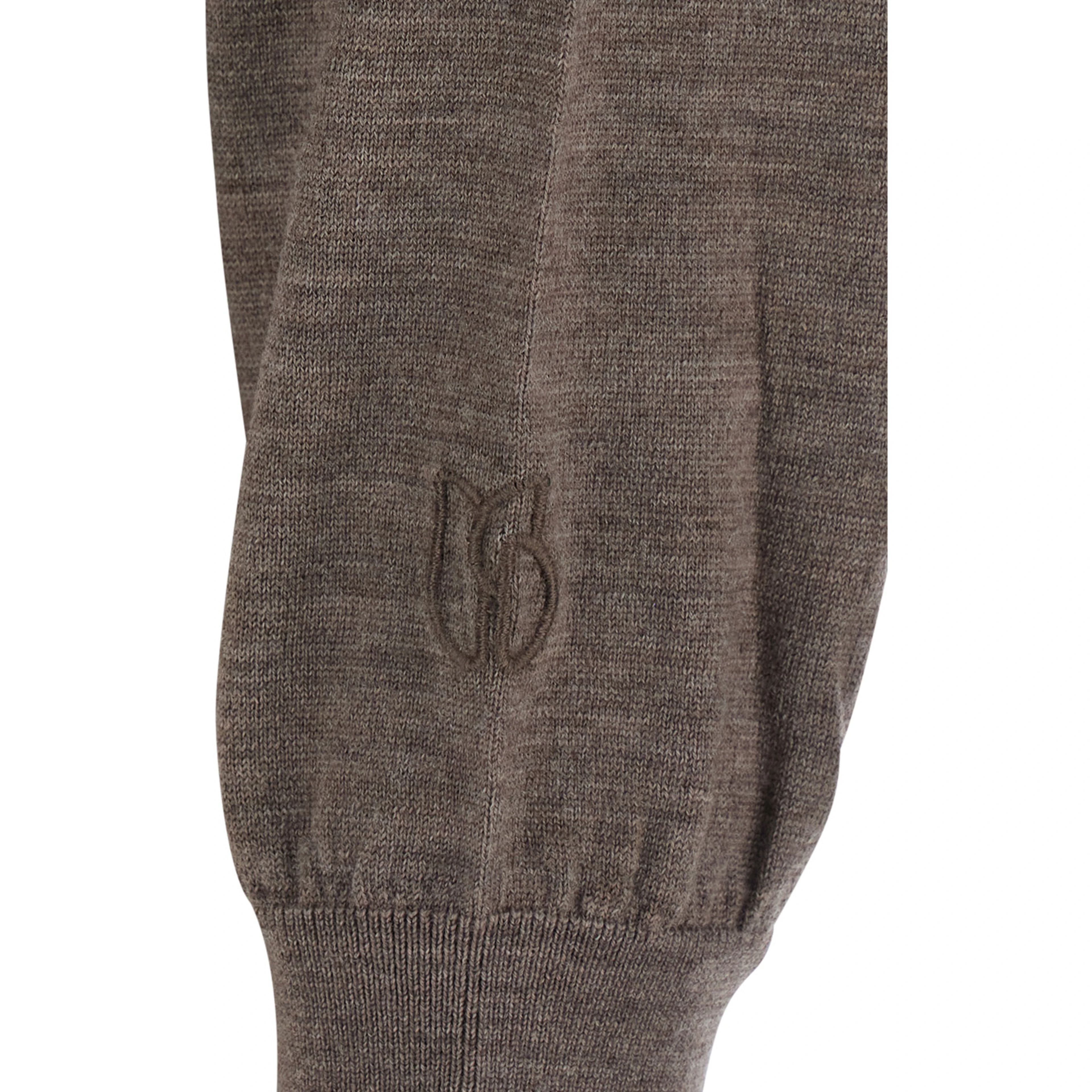 BOSTON brown Cardigan with classic collar and button closure in wool for women