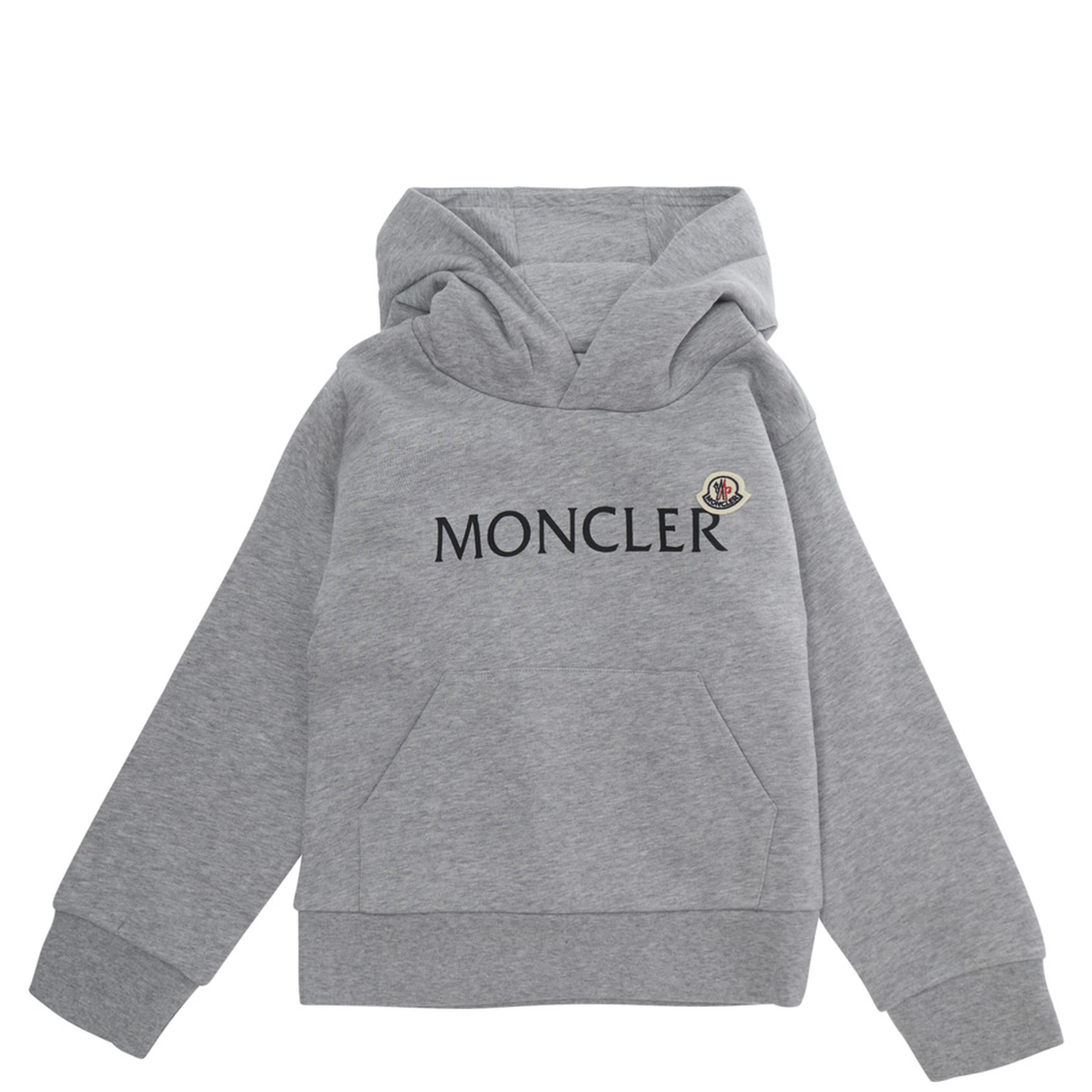 Grey Hooded sweatshirt with logo lettering on the front in cotton Boy