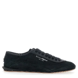 Gimondi Plus Black Sneakers with logo patch on the side in suede for men
