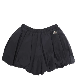 Black Skirt with elasticated waist and patch logo on the back in Tech Fabric Girl