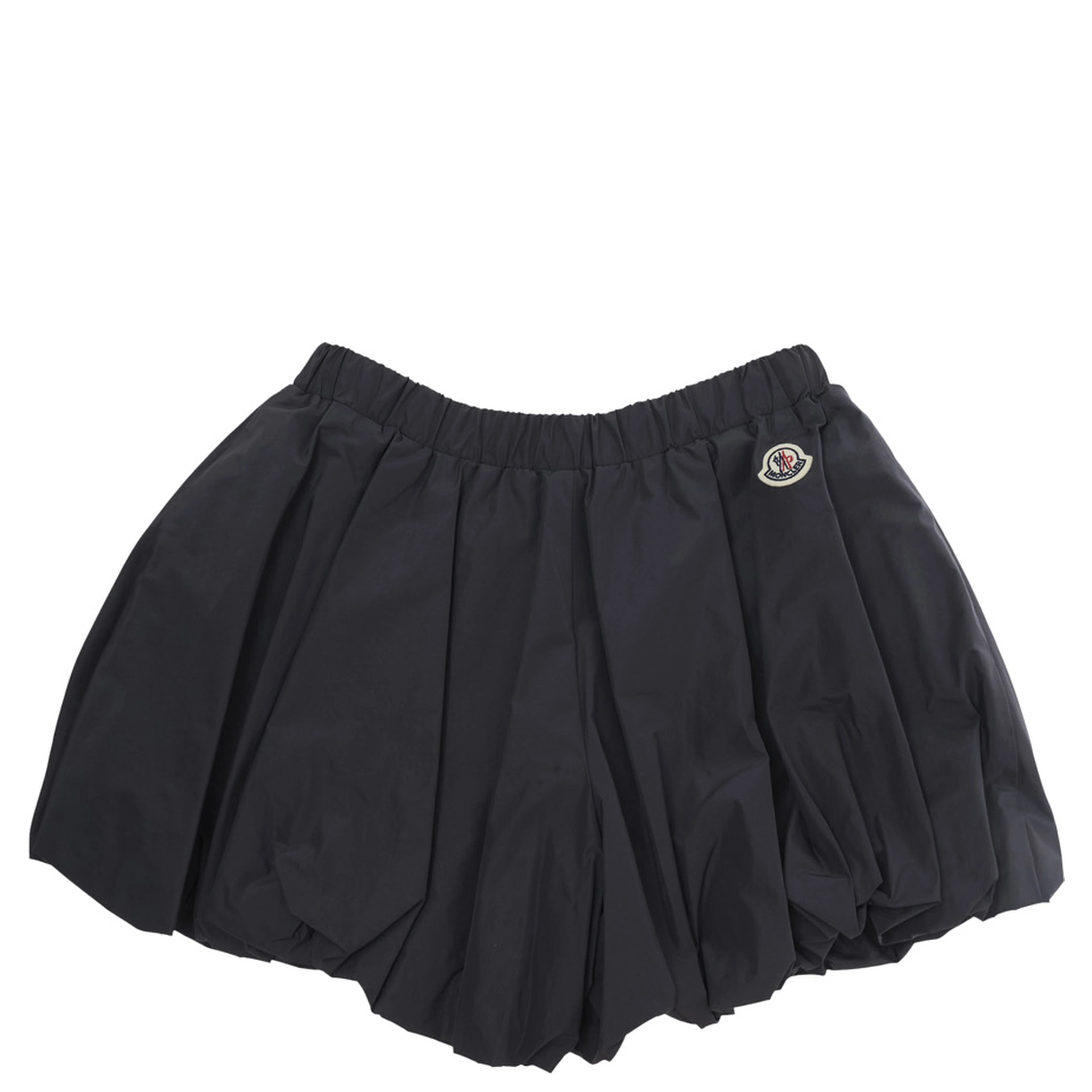 Black Skirt with elasticated waist and patch logo on the back in Tech Fabric Girl