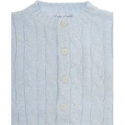 Sweater and pants set with contrast details and cotton, light blue, boy