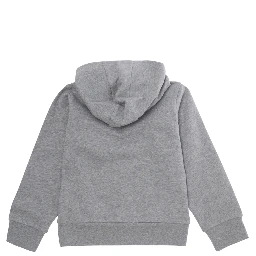 Grey Hooded sweatshirt with logo lettering on the front in cotton Boy