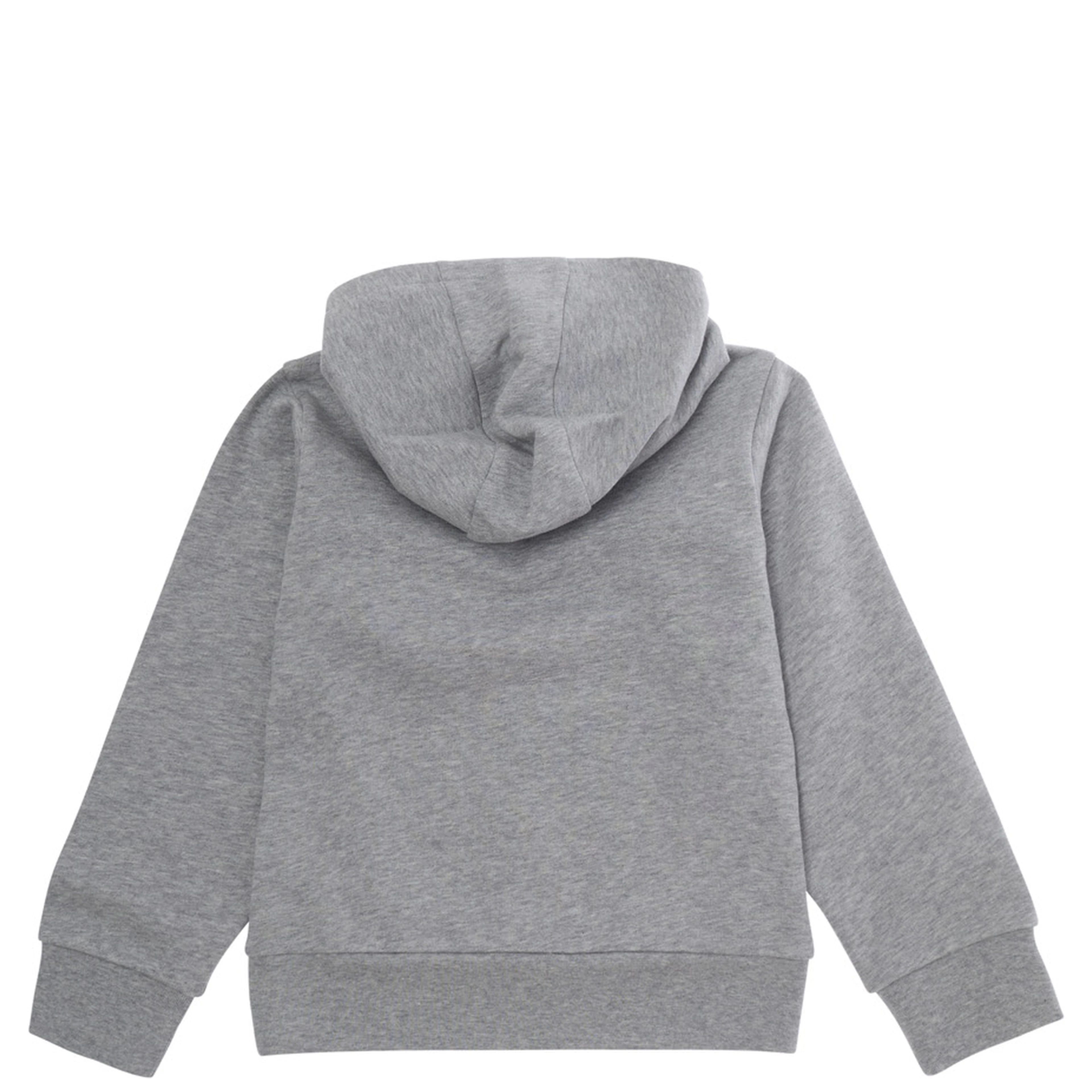 Grey Hooded sweatshirt with logo lettering on the front in cotton Boy