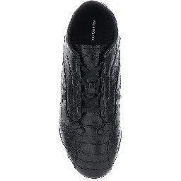City black Sneakers with all-over applied studs in leather for men