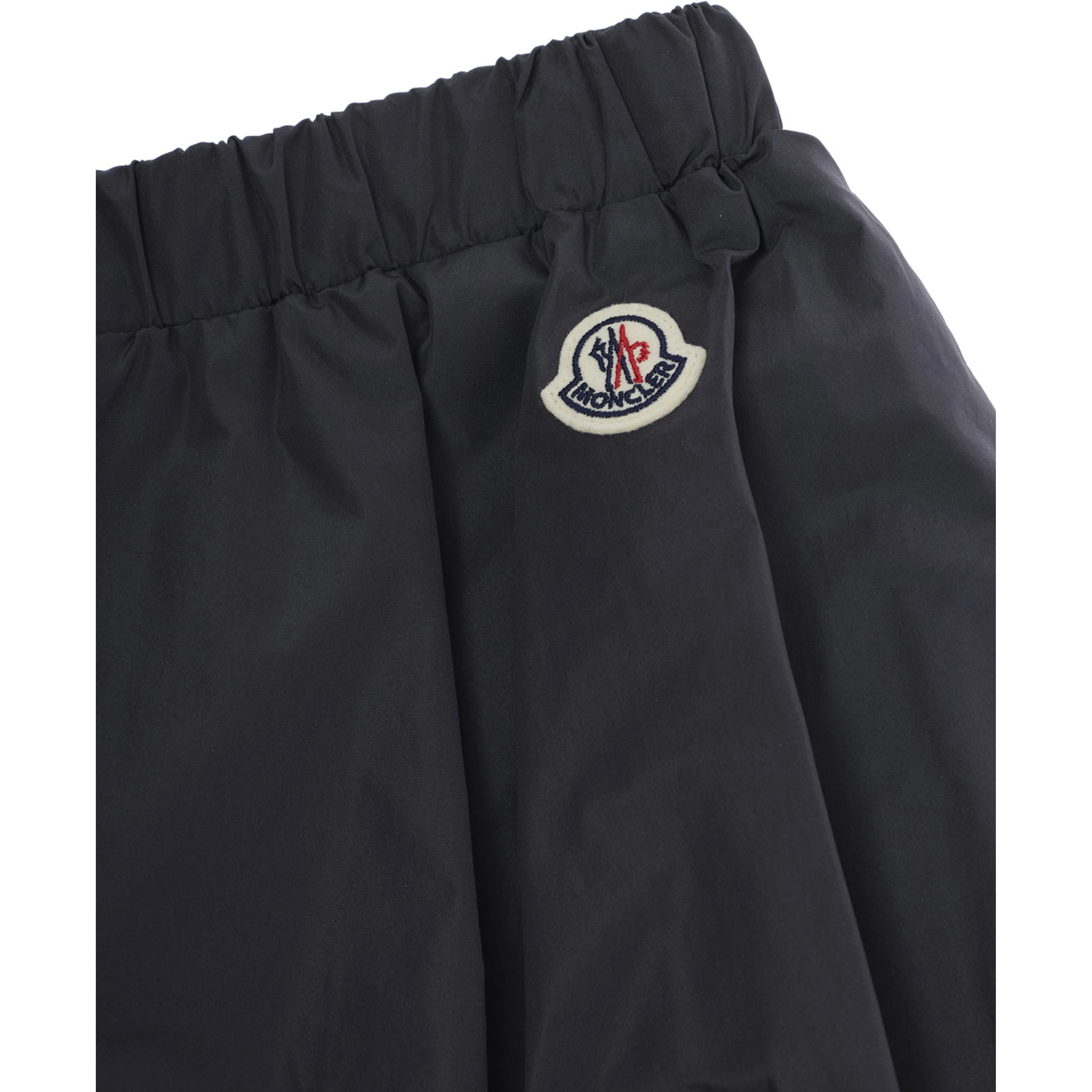 Black Skirt with elasticated waist and patch logo on the back in Tech Fabric Girl