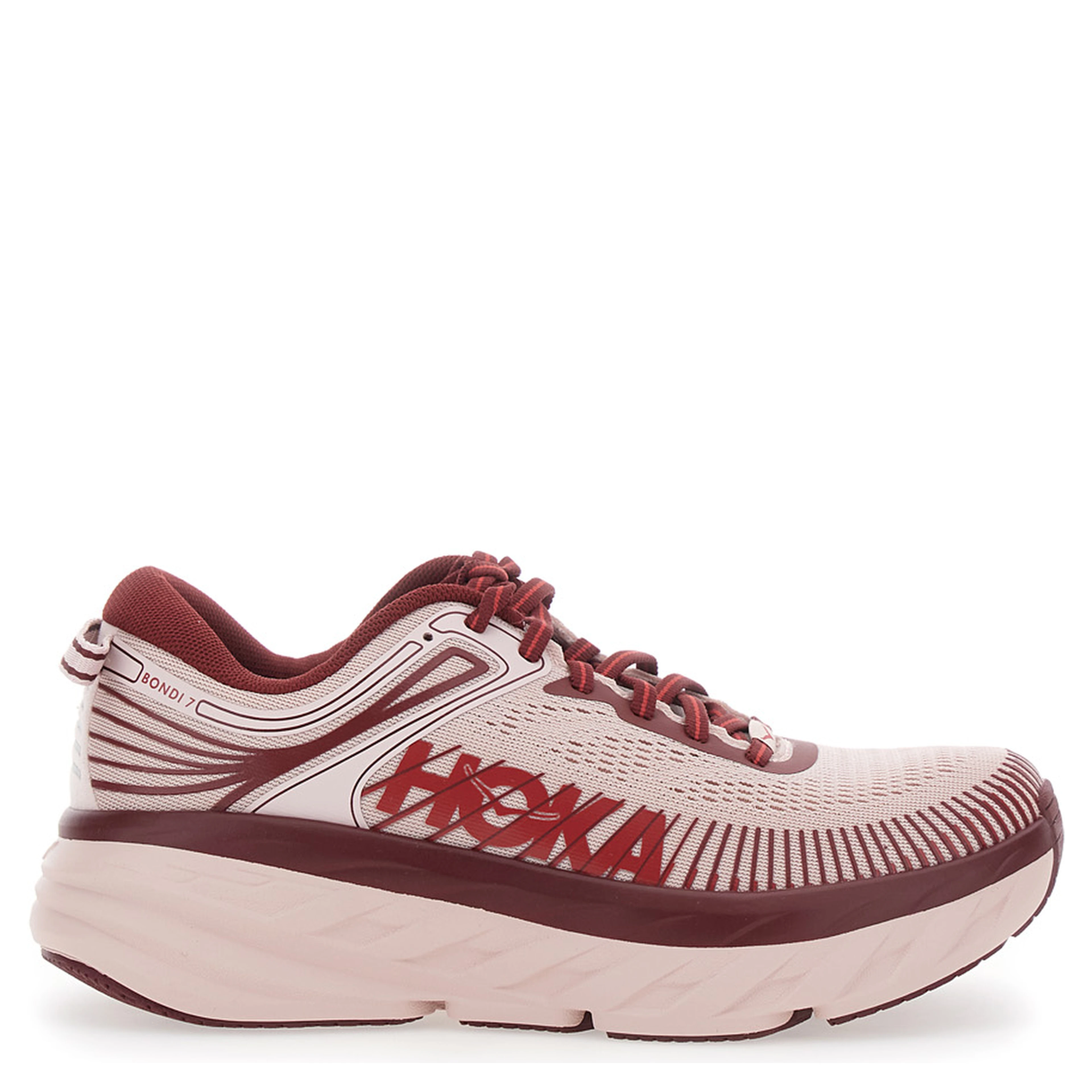 Bondi 7 Pink low top sneakers with logo lettering on the side in Tech Fabric unisex