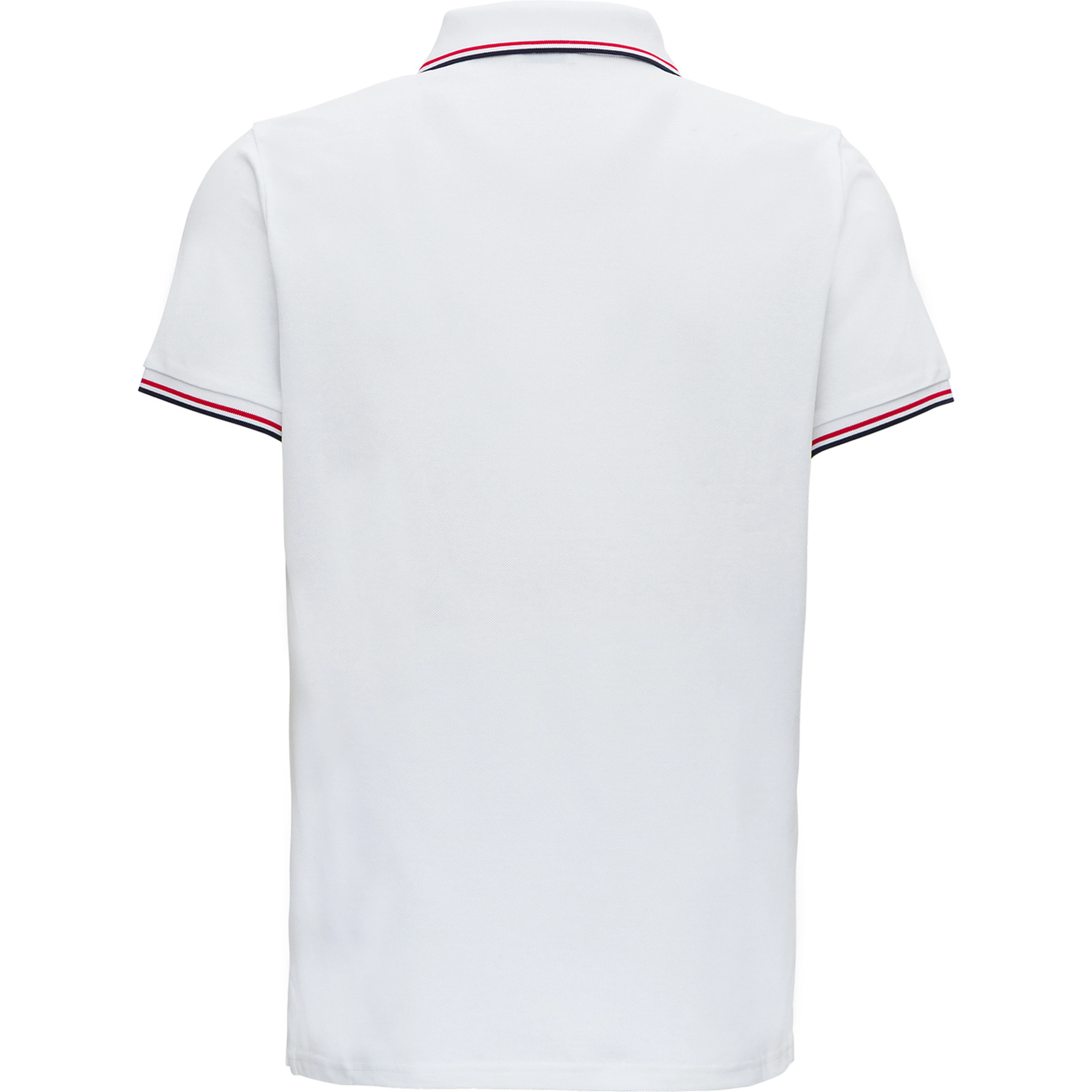 White Polo Shirt with Classic Collar and Logo Embroidery on the Front in Cotton Man