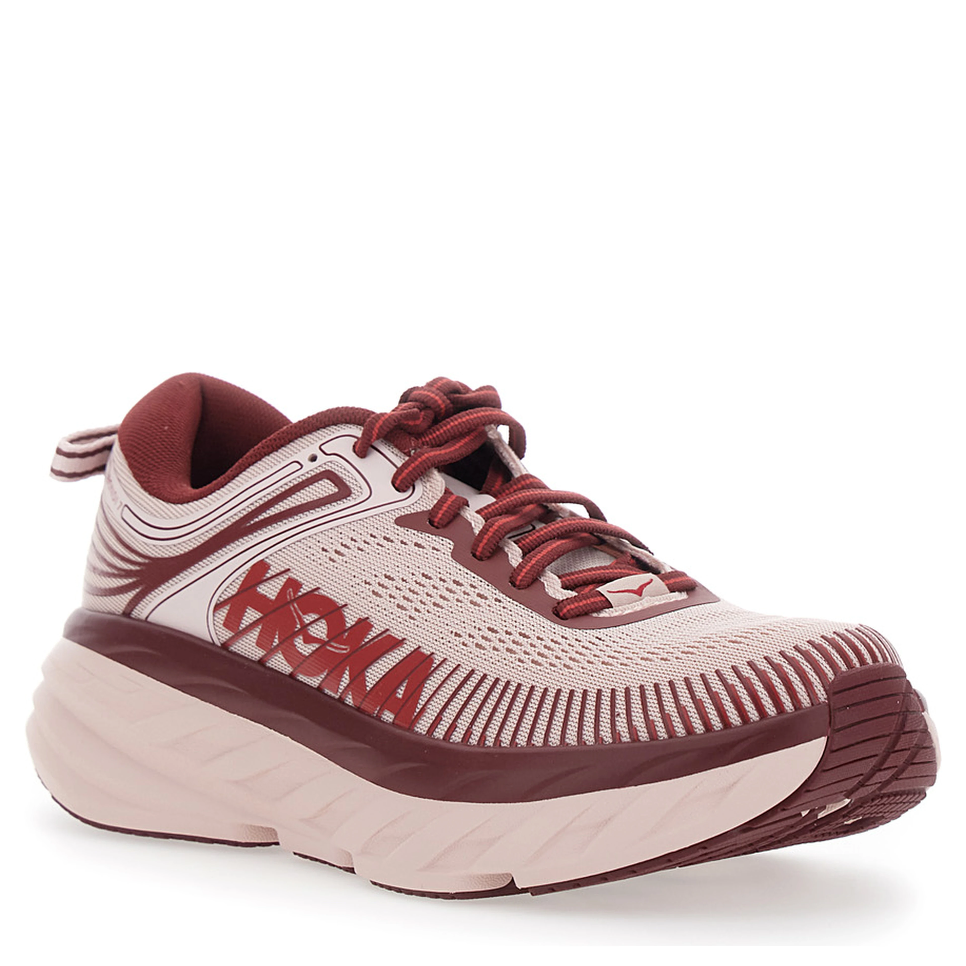 Bondi 7 Pink low top sneakers with logo lettering on the side in Tech Fabric unisex