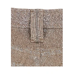 Beige jeans with faded effect and logo patch on the back in denim for women