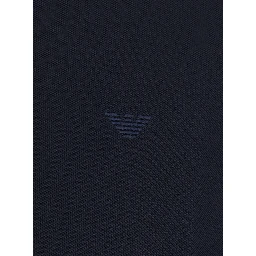 Blue Polo Shirt with Collar and Short Sleeves in Cotton for Men