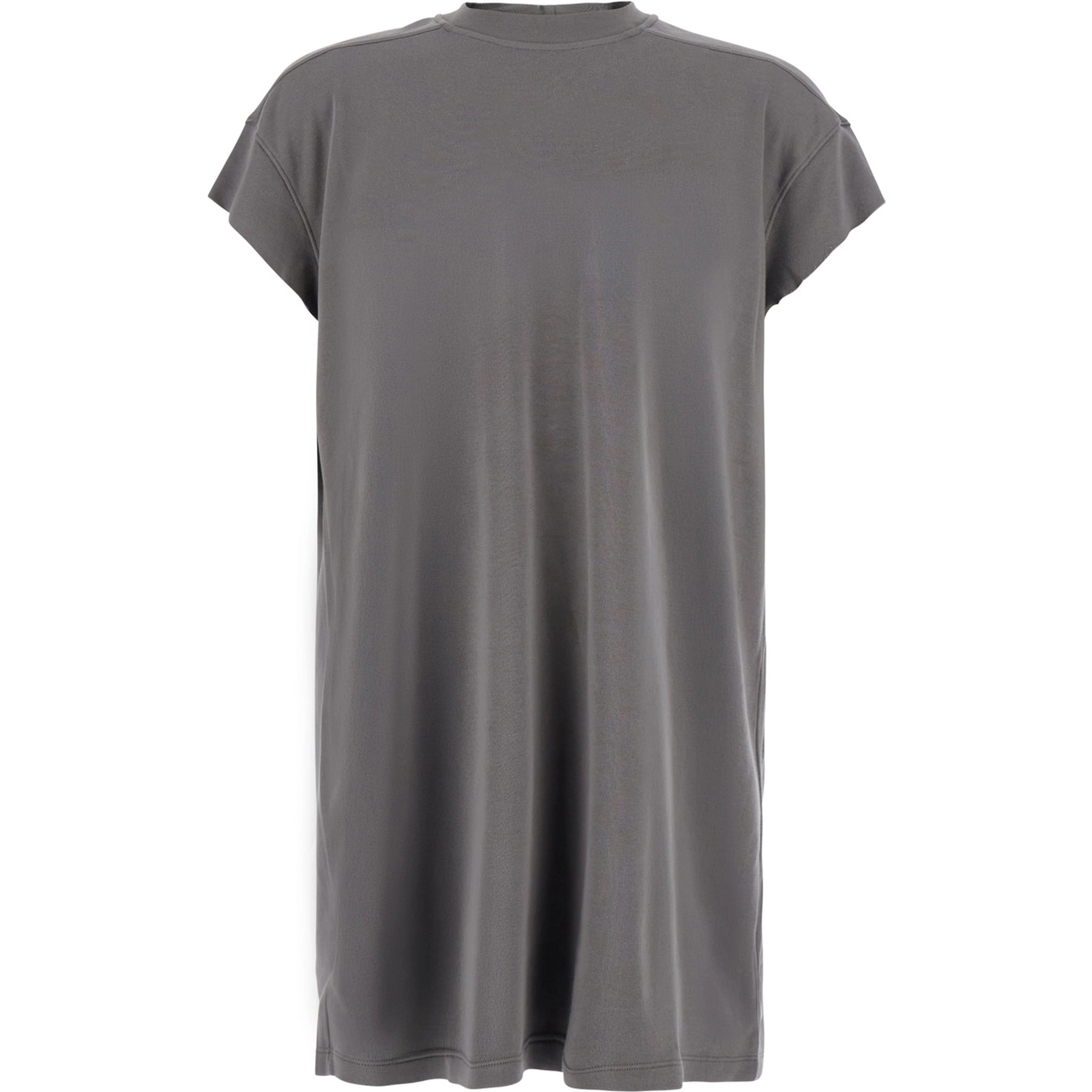 Jumbo Grey T-shirt with ribbed crew neck and Dropped shoulders in cotton for men