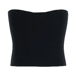 Alannah Black top with corset design and cut-out on the front in cotton blend for women