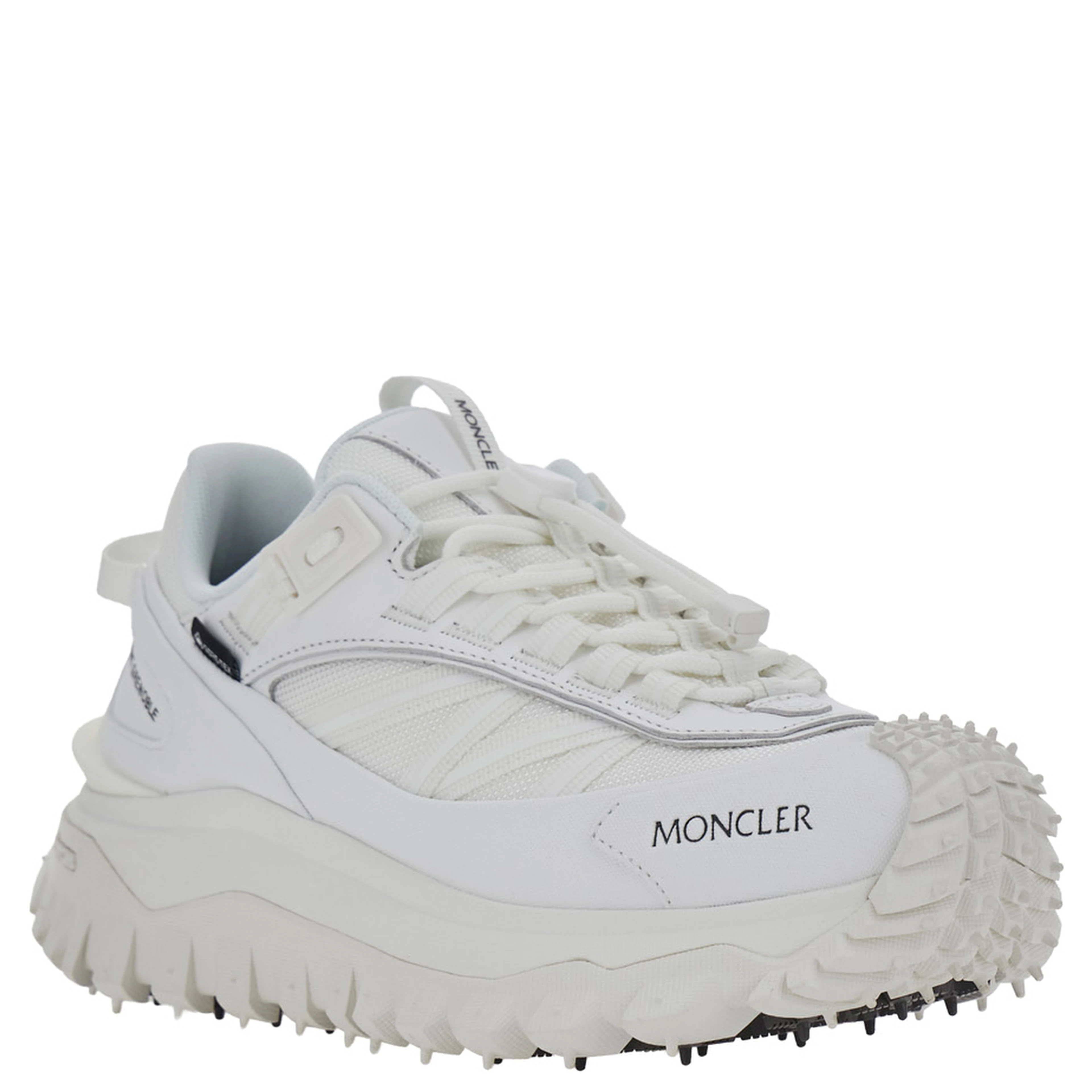 Trailgrip GTX White Sneakers with logo on the side and chunky rubber sole in leather and Tech Fabric for women