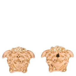 Earrings Medusa Head Gold Color in Brass