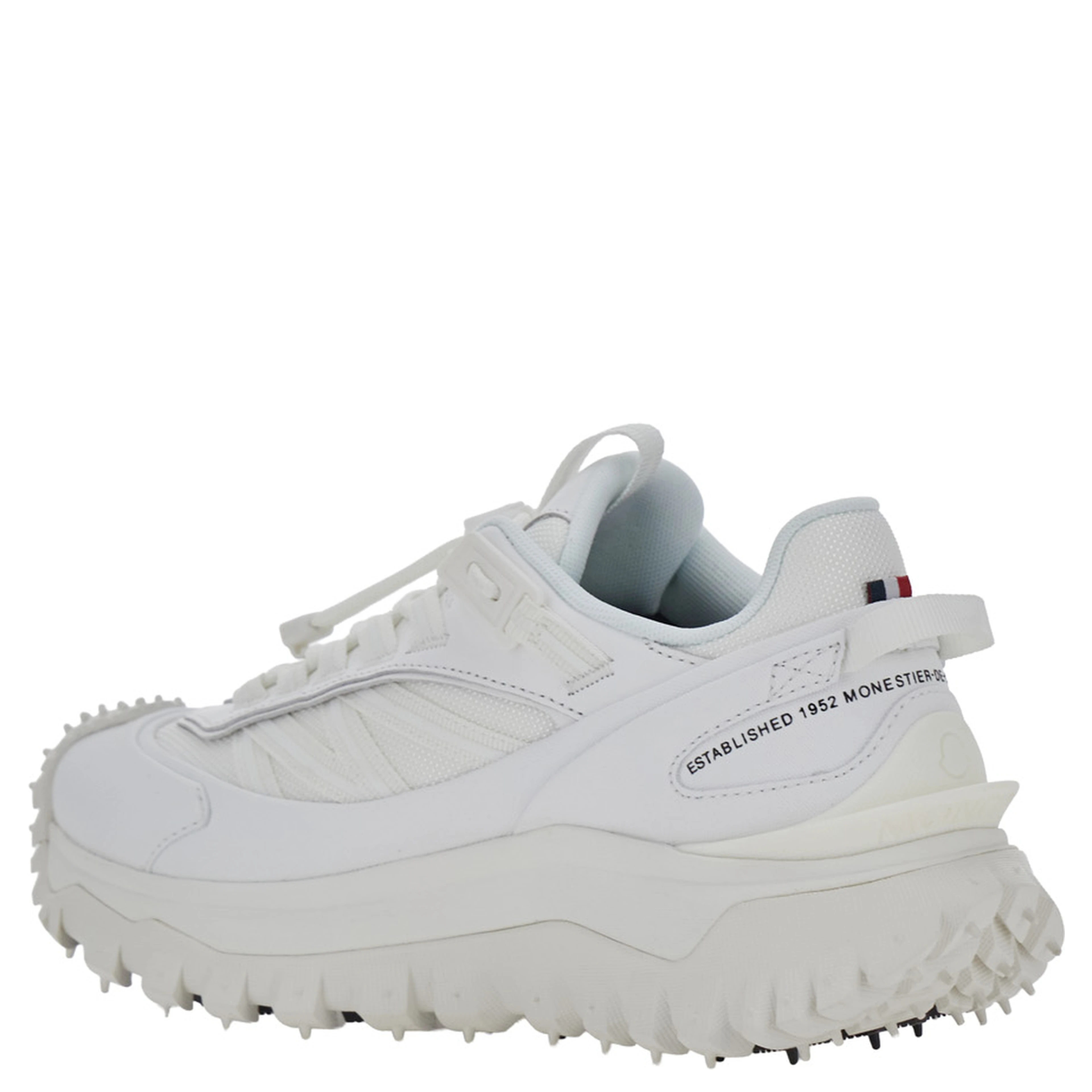 Trailgrip GTX White Sneakers with logo on the side and chunky rubber sole in leather and Tech Fabric for women