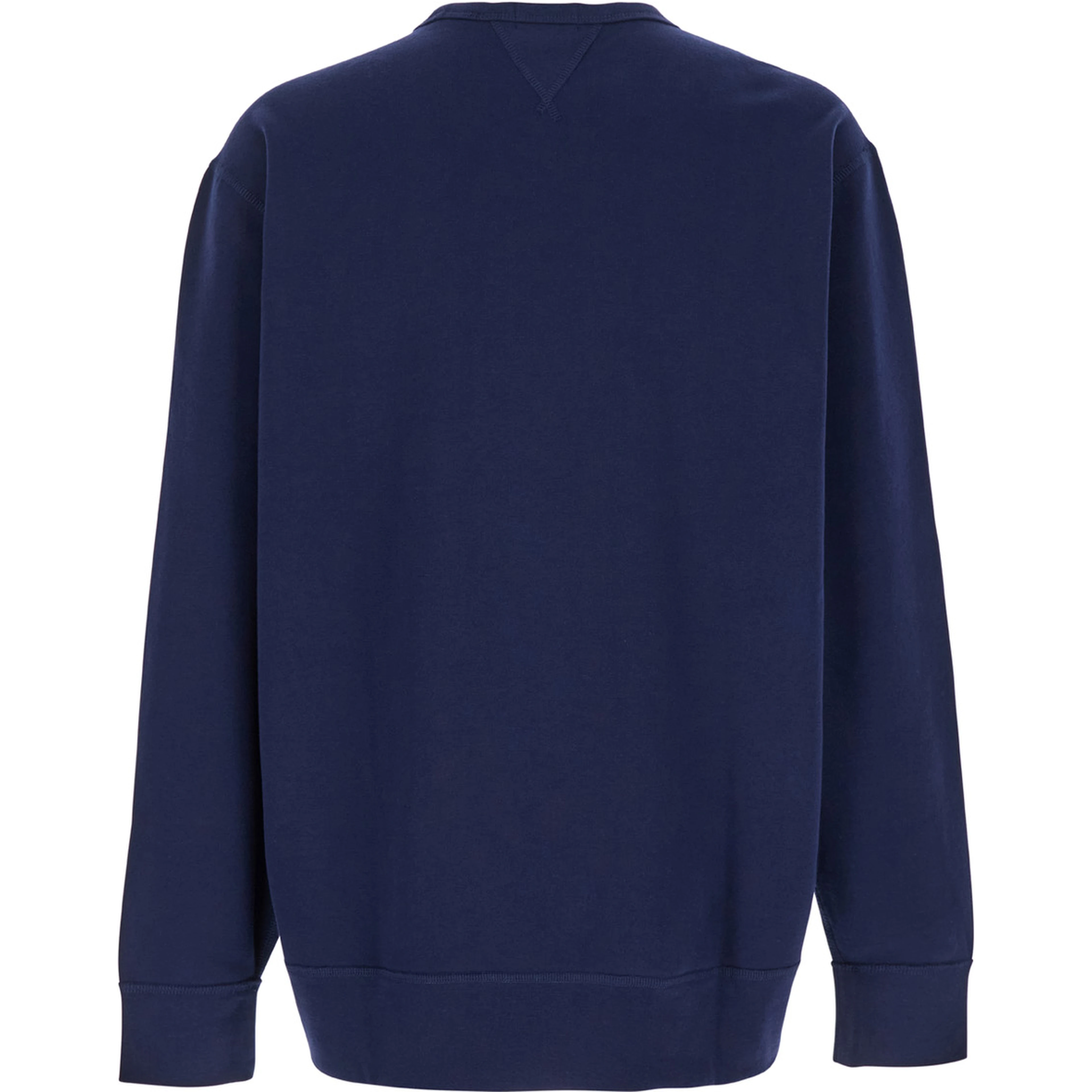 Sweatshirt with Embroidered Pony Logo on the Front in Blend Cotton Blue Men