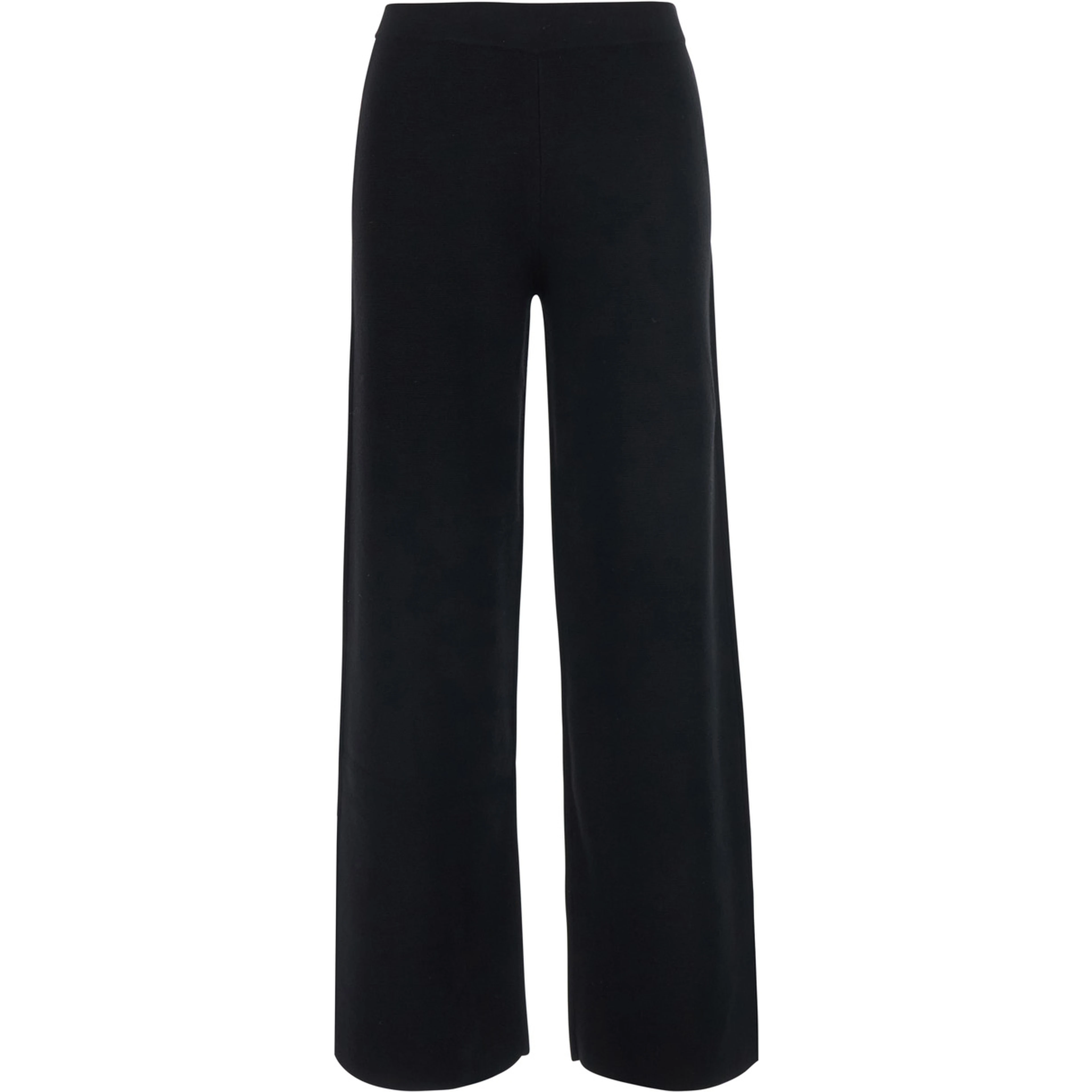 Black Pants with Stretch Design in Wool and Cashmere Women