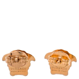 Earrings Medusa Head Gold Color in Brass