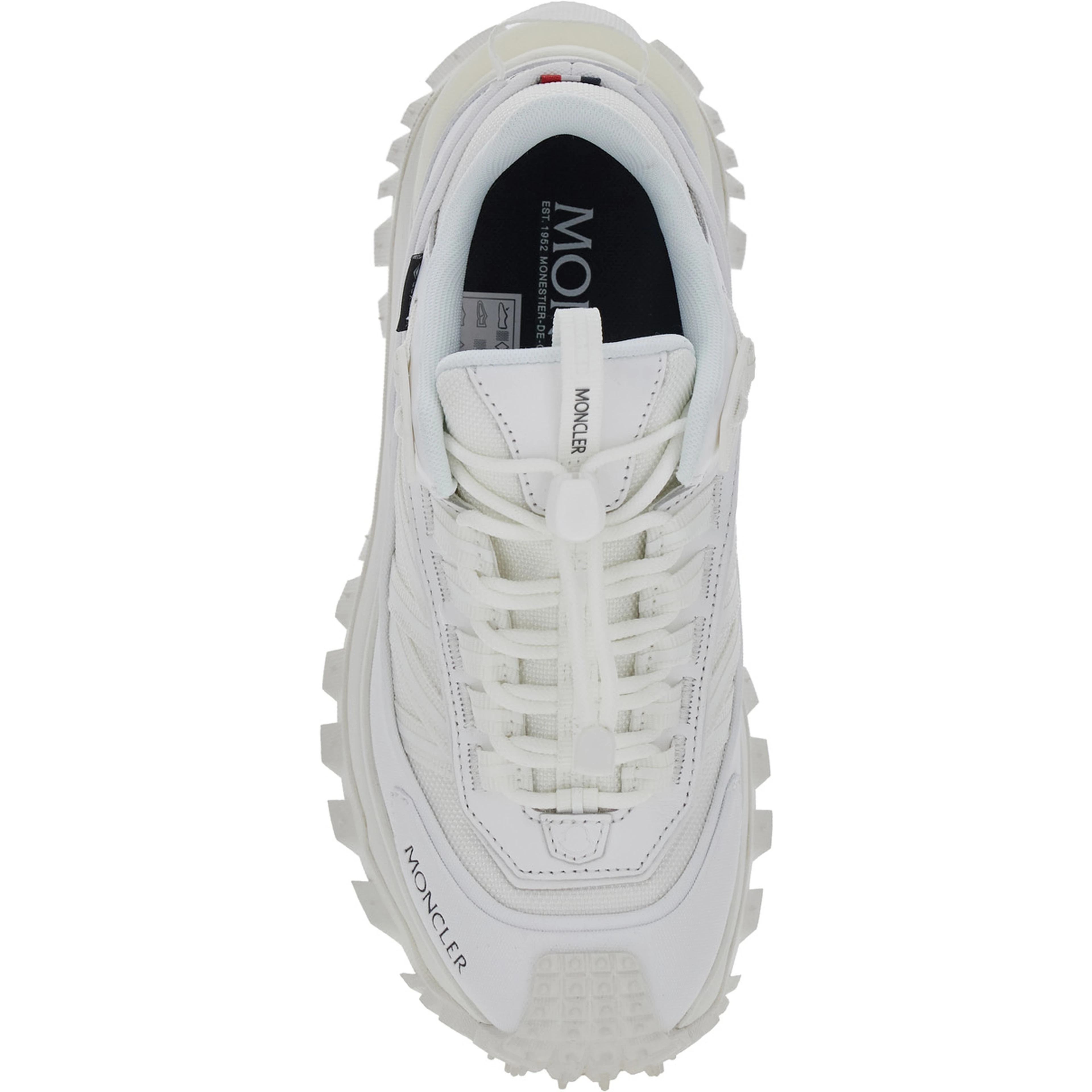 Trailgrip GTX White Sneakers with logo on the side and chunky rubber sole in leather and Tech Fabric for women