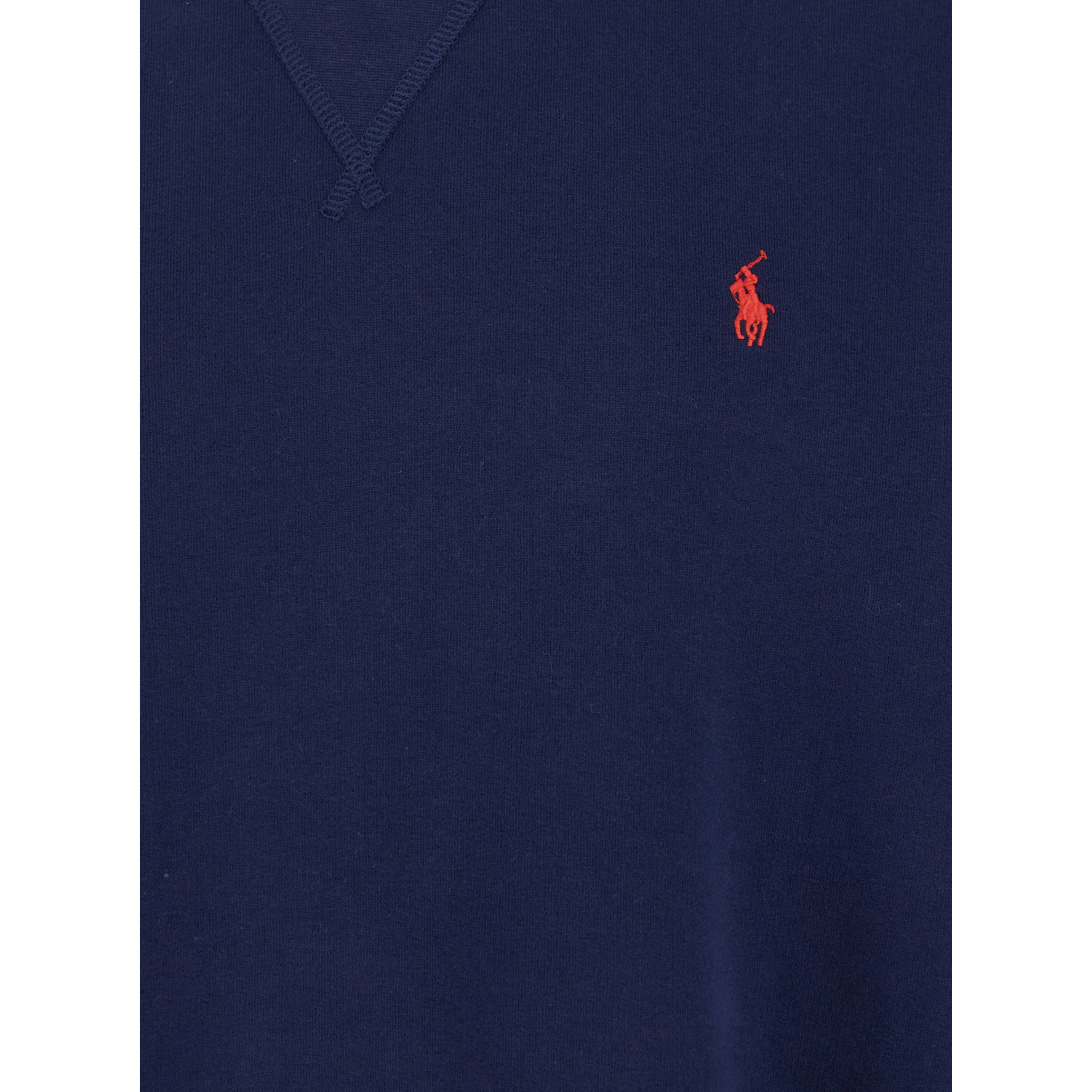 Sweatshirt with Embroidered Pony Logo on the Front in Blend Cotton Blue Men