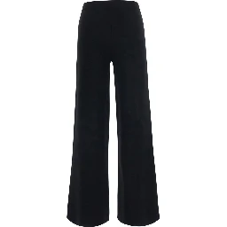Black Pants with Stretch Design in Wool and Cashmere Women