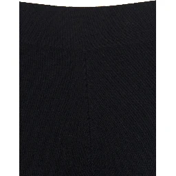 Black Pants with Stretch Design in Wool and Cashmere Women