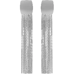 EARRING JULIE LONG Earrings with silver and metallic details, women