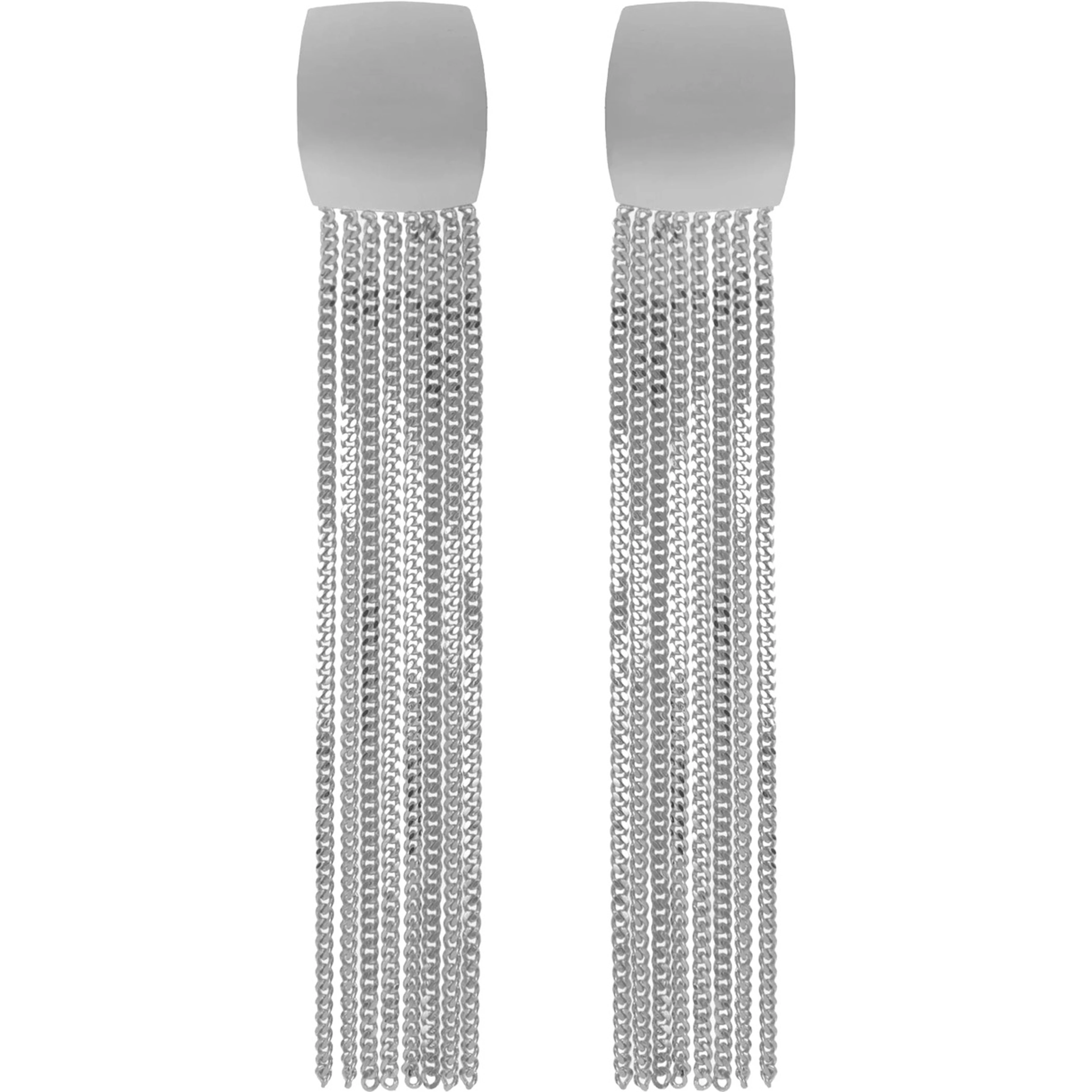 EARRING JULIE LONG Earrings with silver and metallic details, women