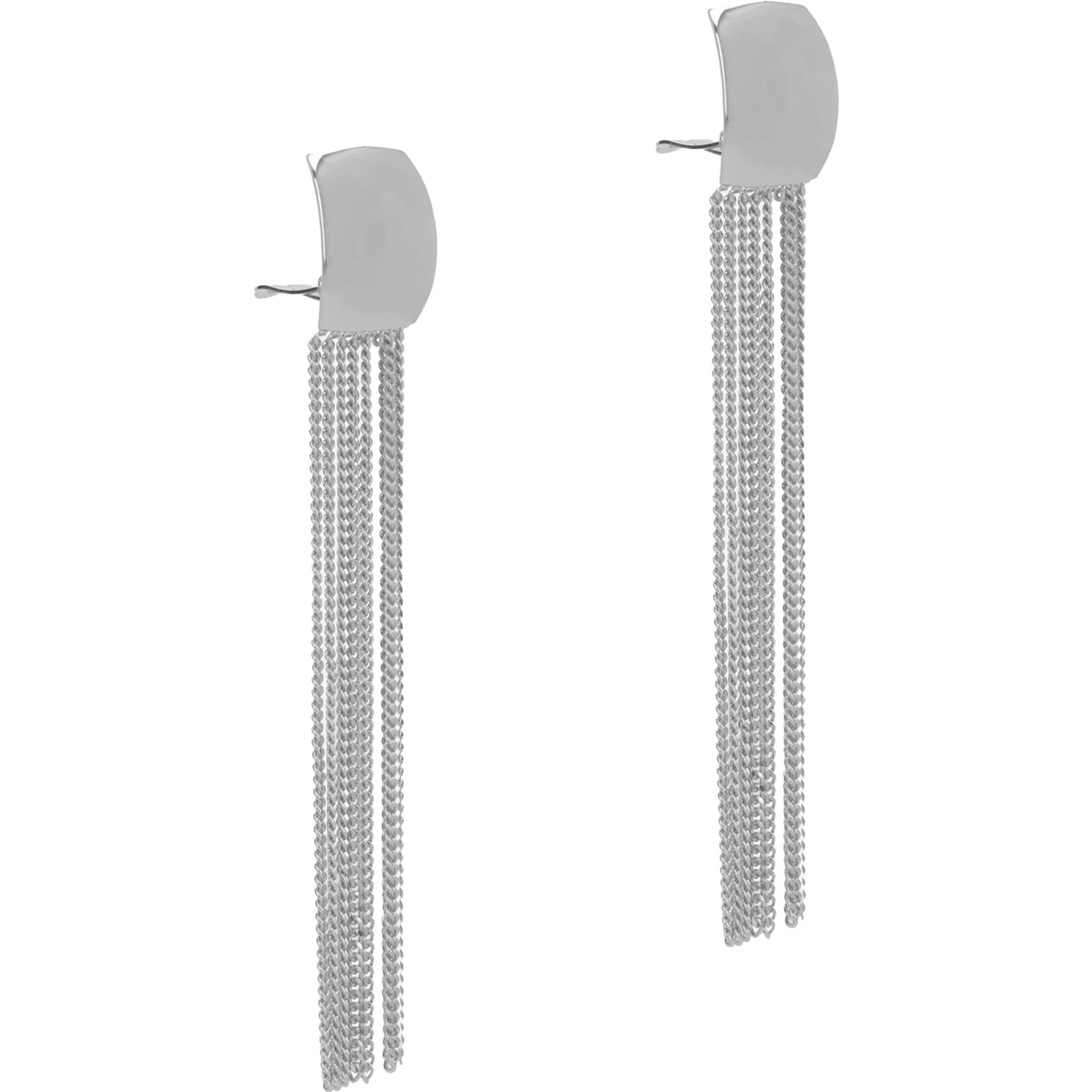 EARRING JULIE LONG Earrings with silver and metallic details, women