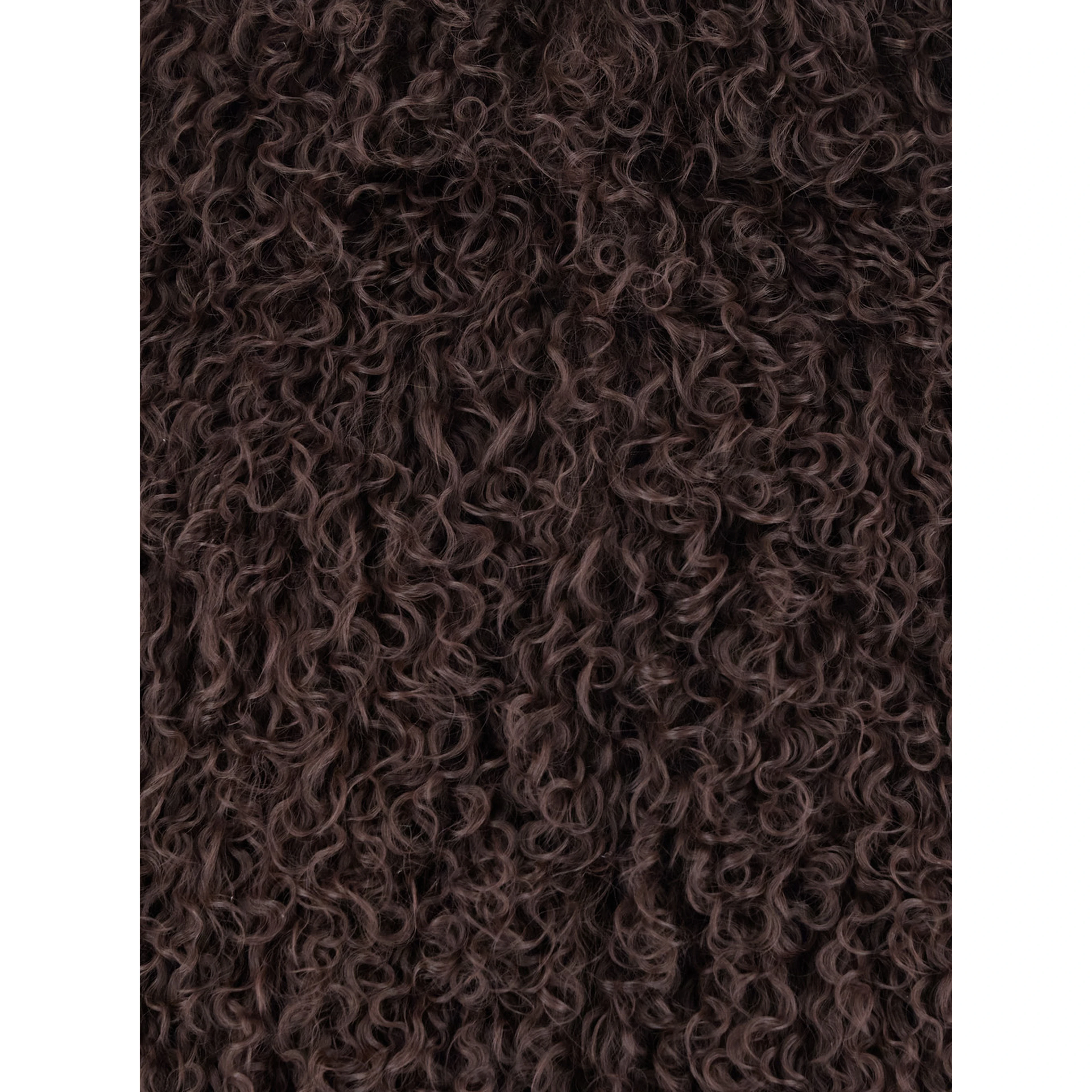 Short Jacket in Brown Tibetan Fur with 100% Tibetan Fur for Women
