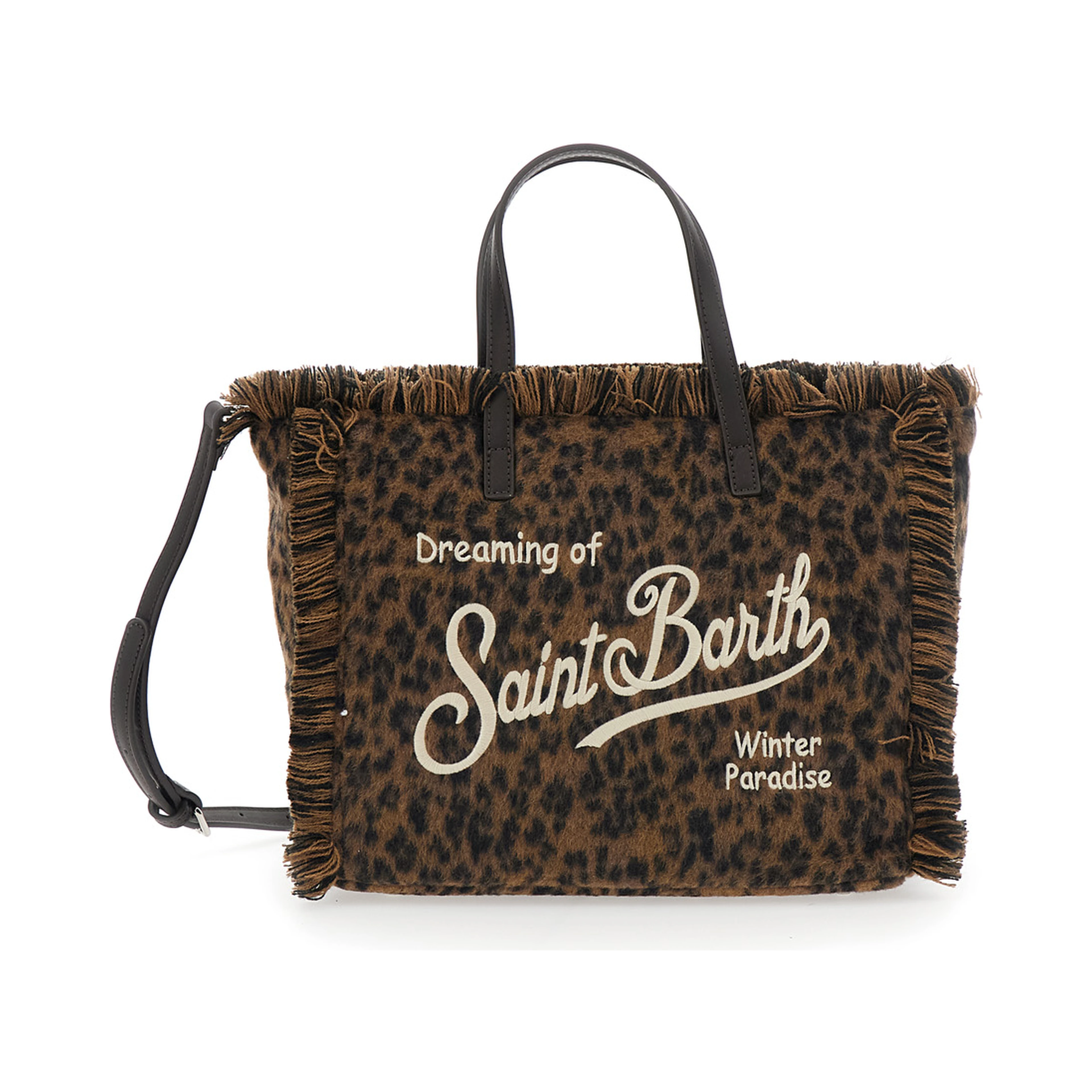 Shoulder bag COLETTE FELT N with patch and logo in Tech Fabric, brown, unisex