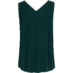 BERGAMO green Top with V-neck in fabric for women