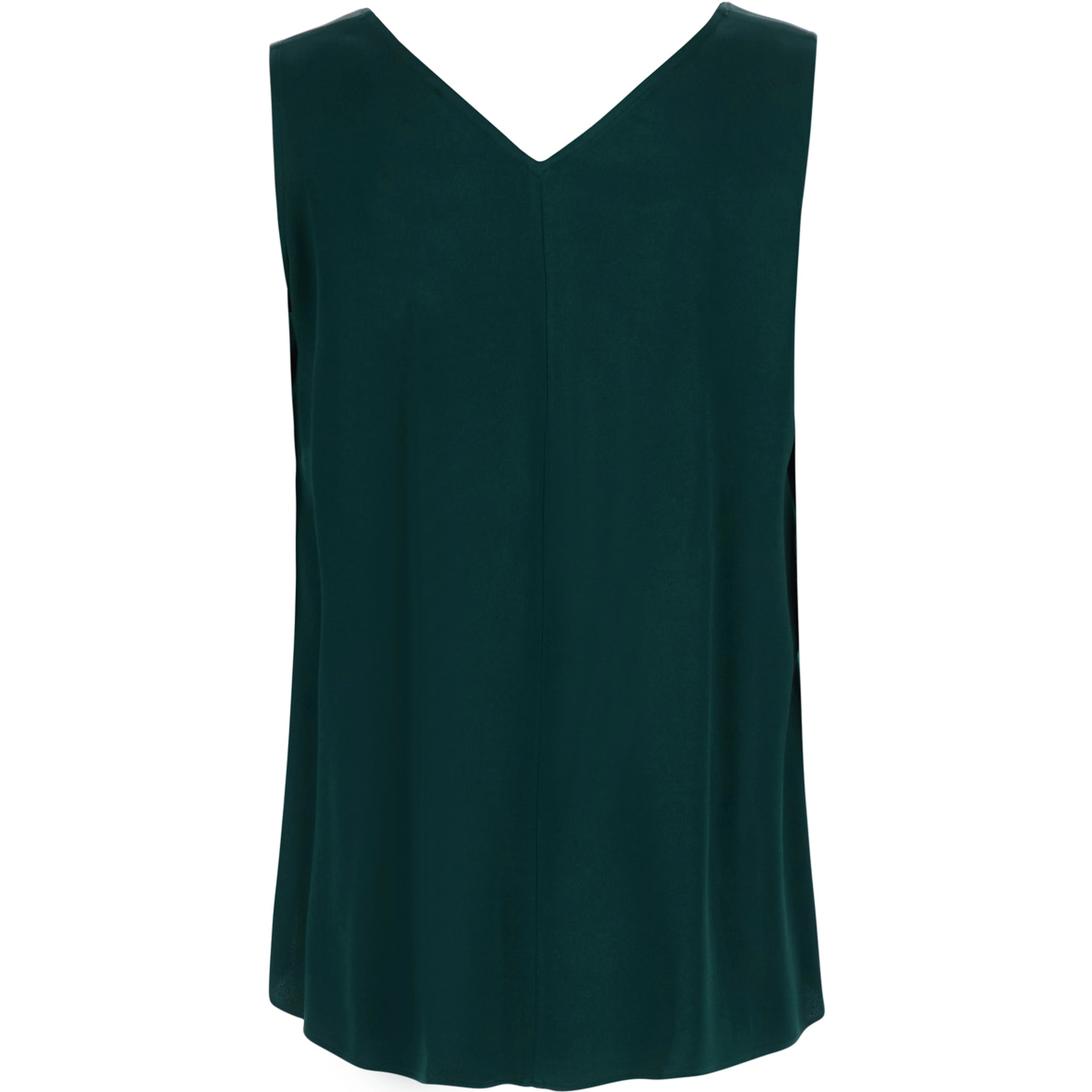 BERGAMO green Top with V-neck in fabric for women