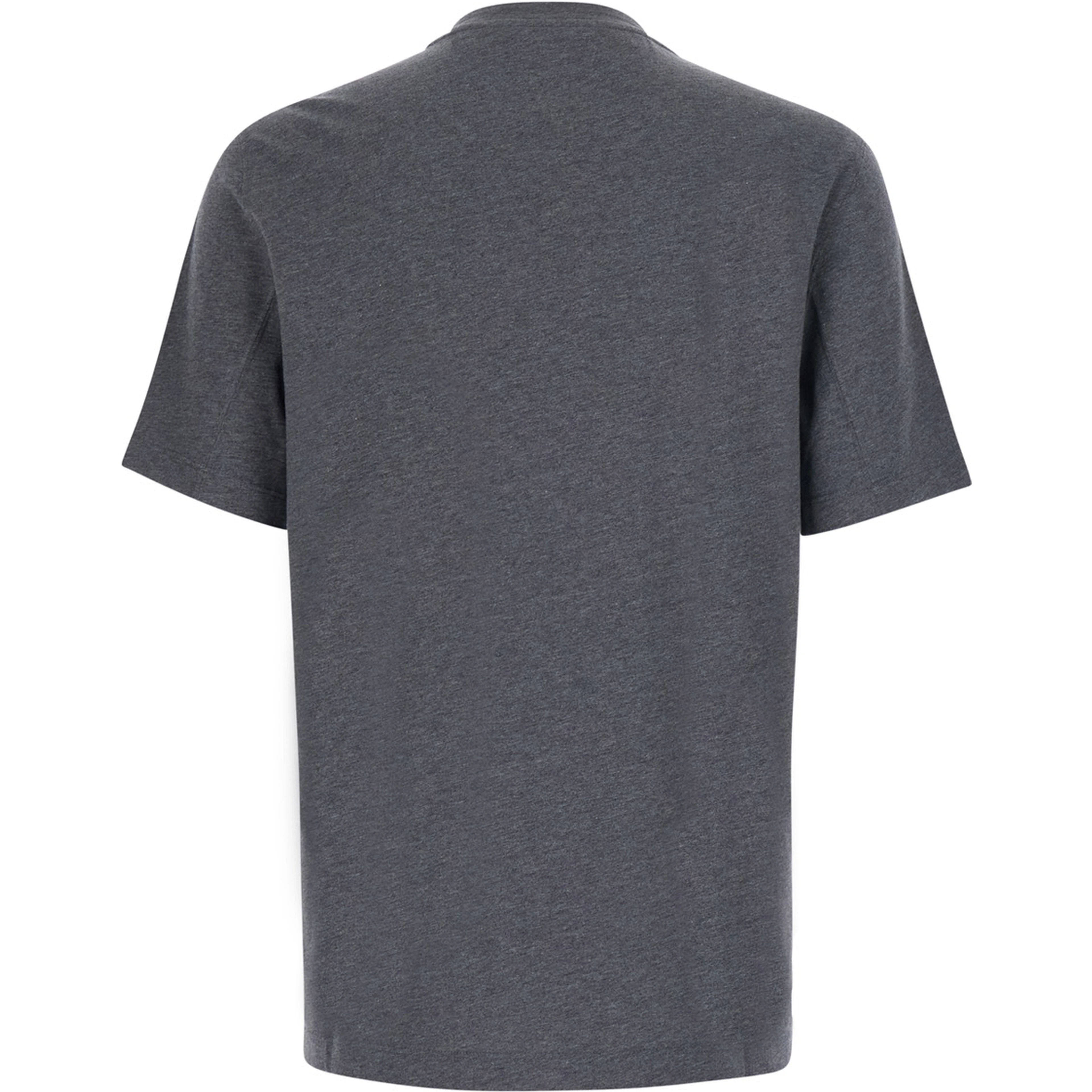 Grey T-shirt with printed logo on the front in cotton for men