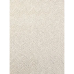 white Bathrobe with hood and Zig-Zag motif in cotton terry Home