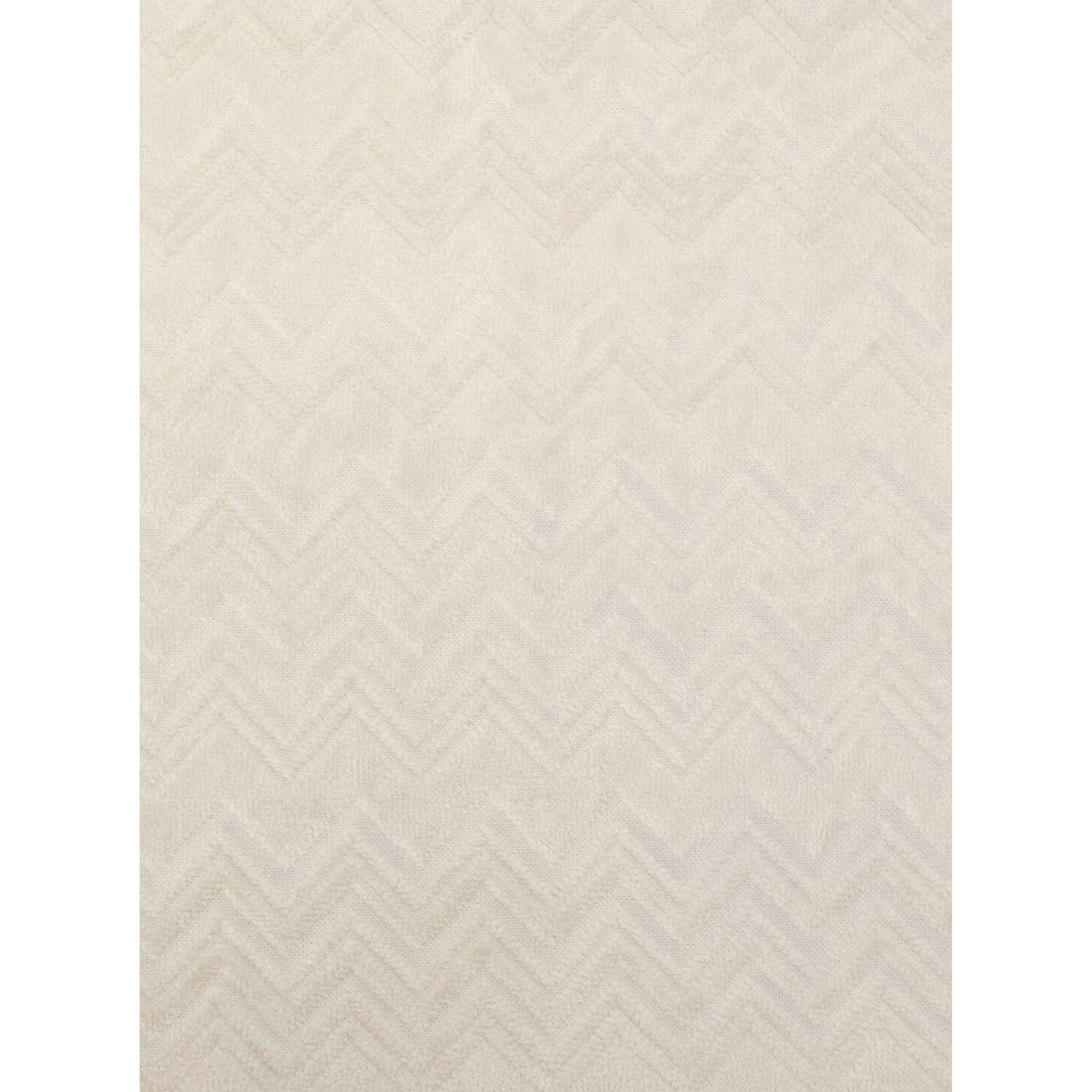 white Bathrobe with hood and Zig-Zag motif in cotton terry Home